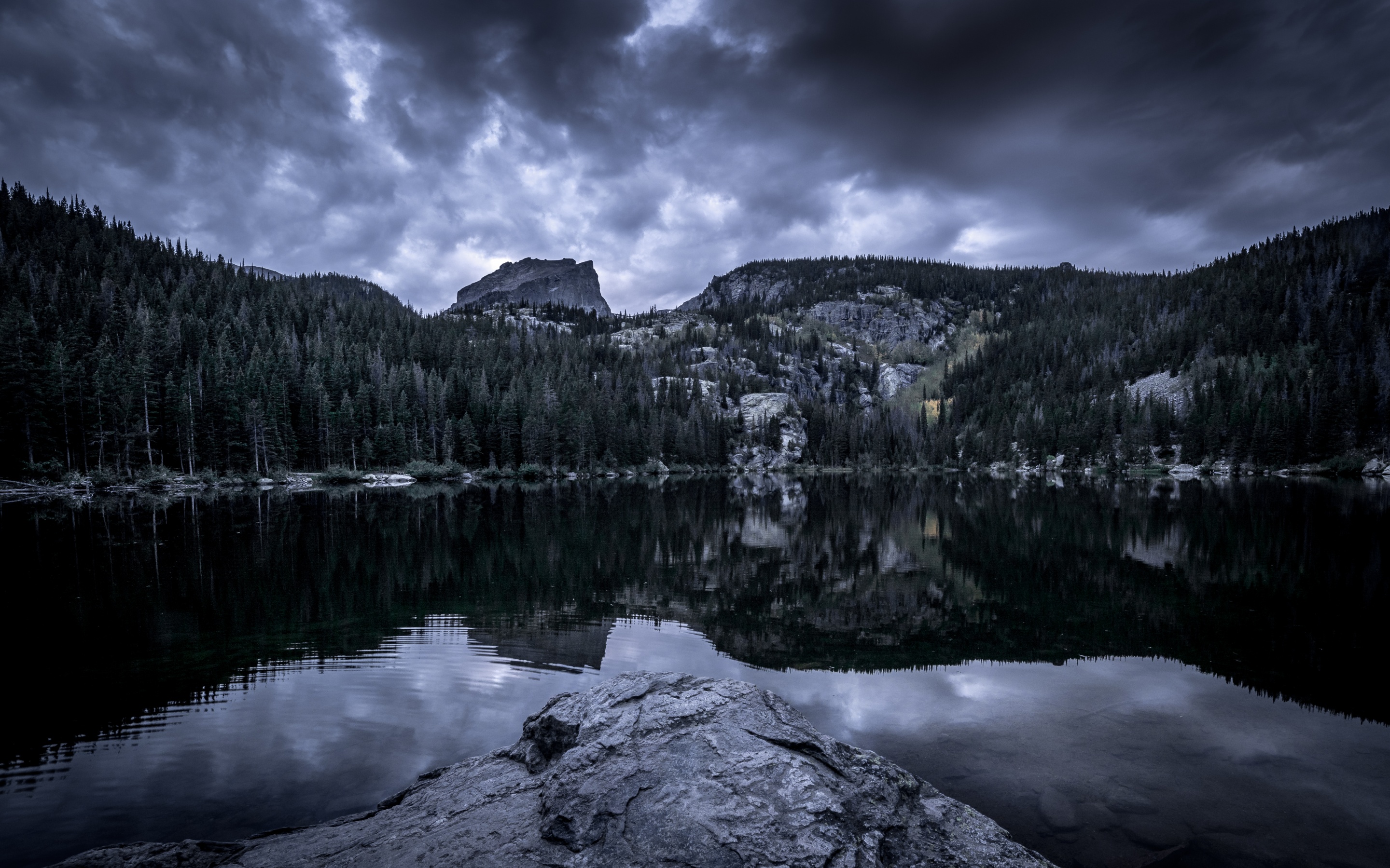 Bear Lake Wallpaper 4K, Rocky Mountain