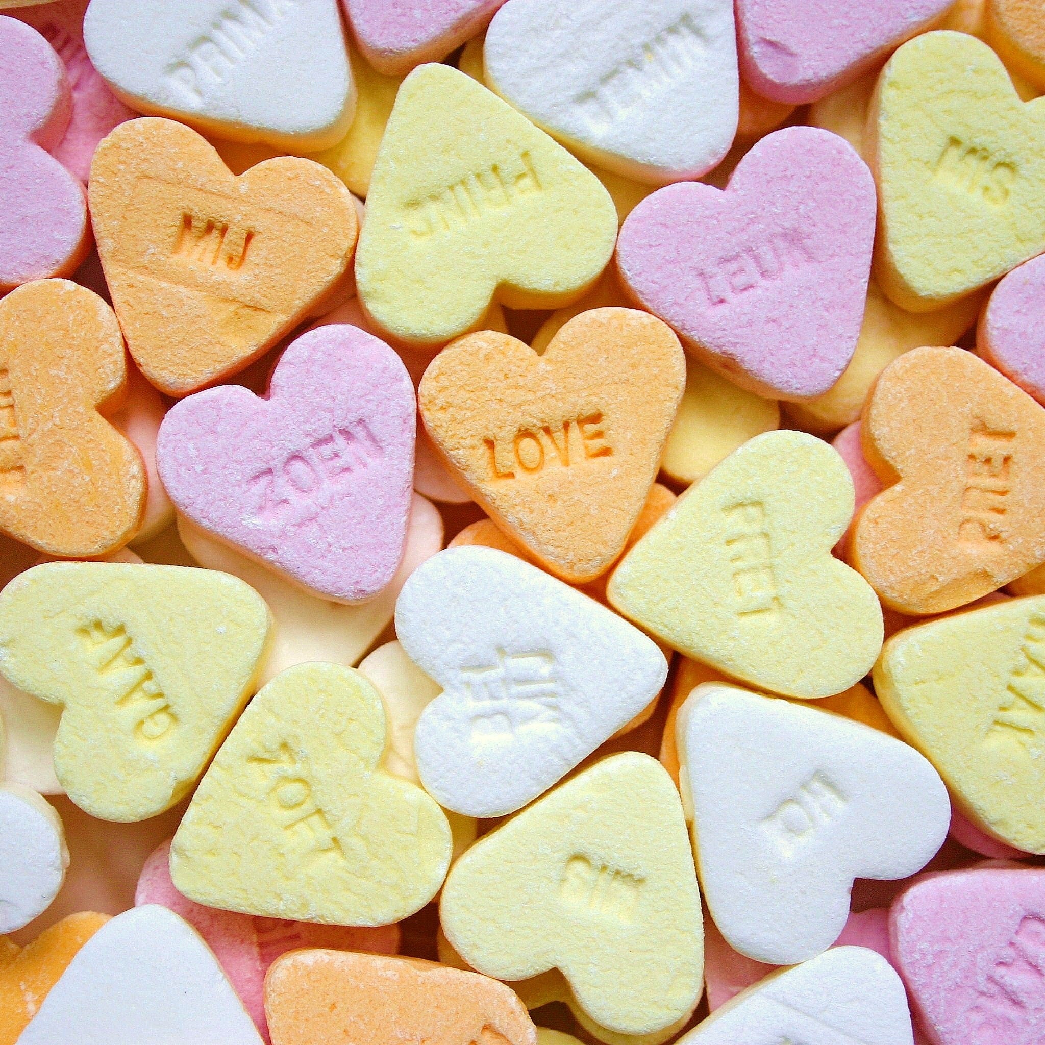 Heart Candies Wallpaper 4K, Sweet candy