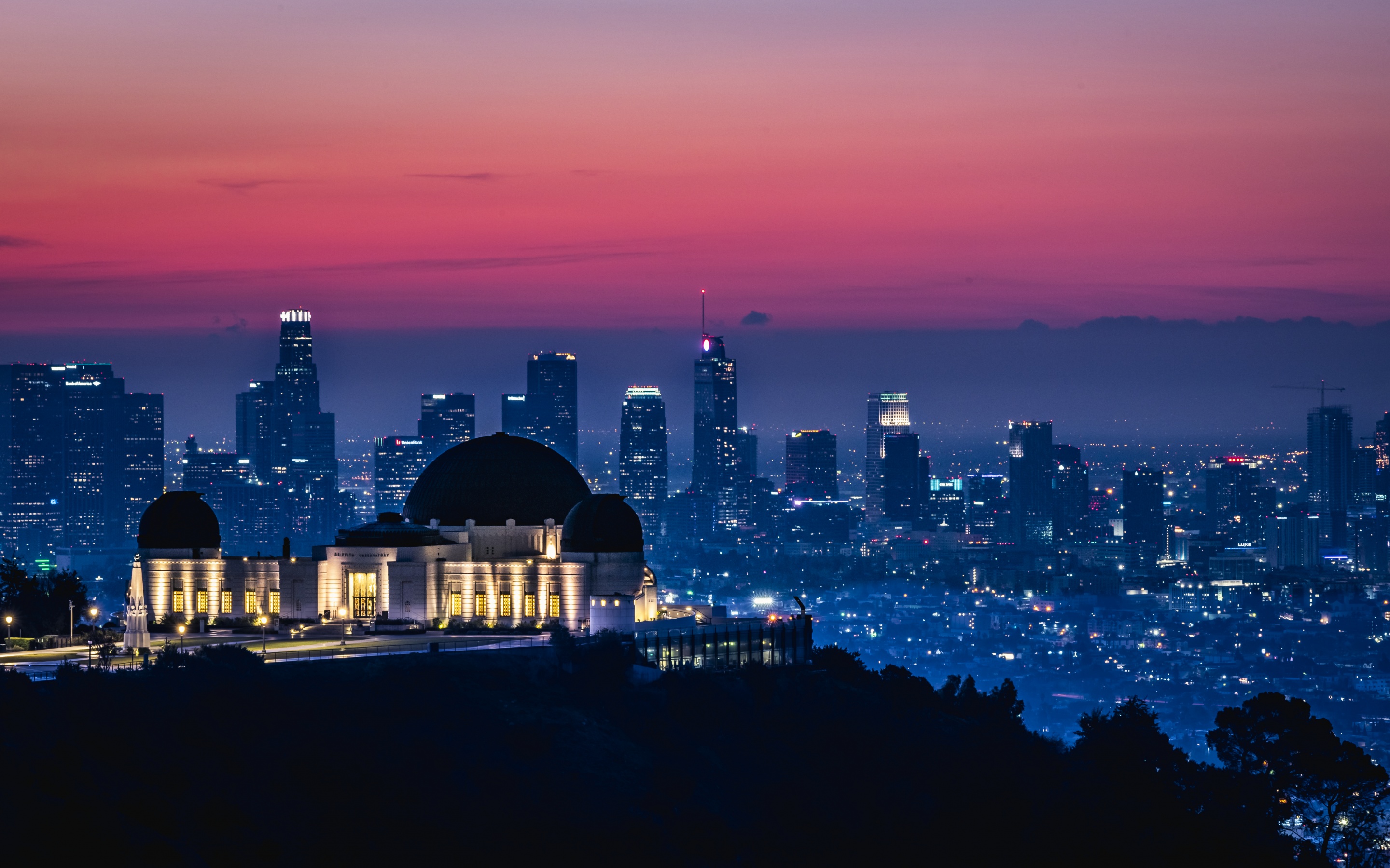 Griffith Observatory Wallpaper 4K, Los