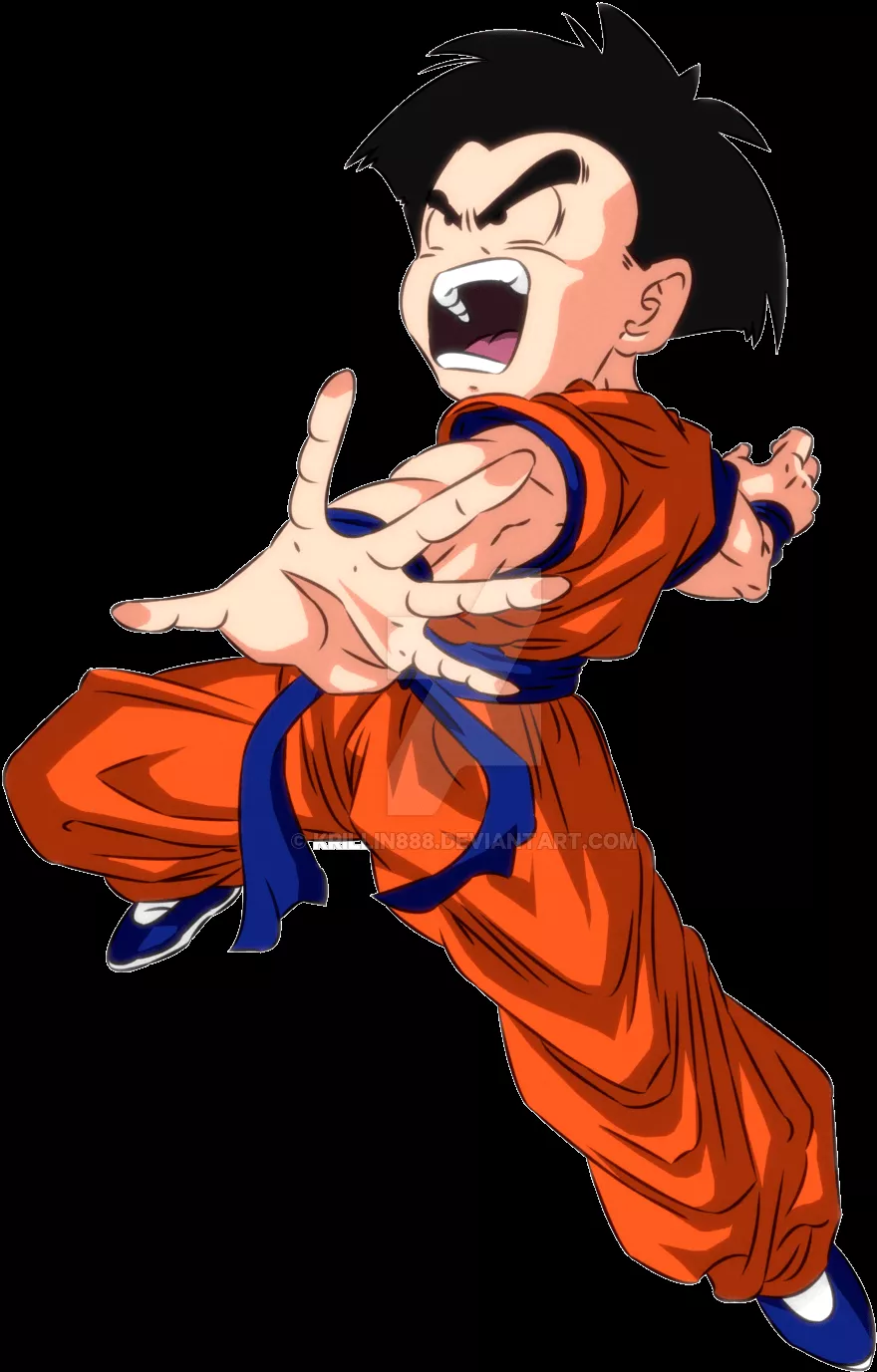 Download Animated Krillin Action Pose