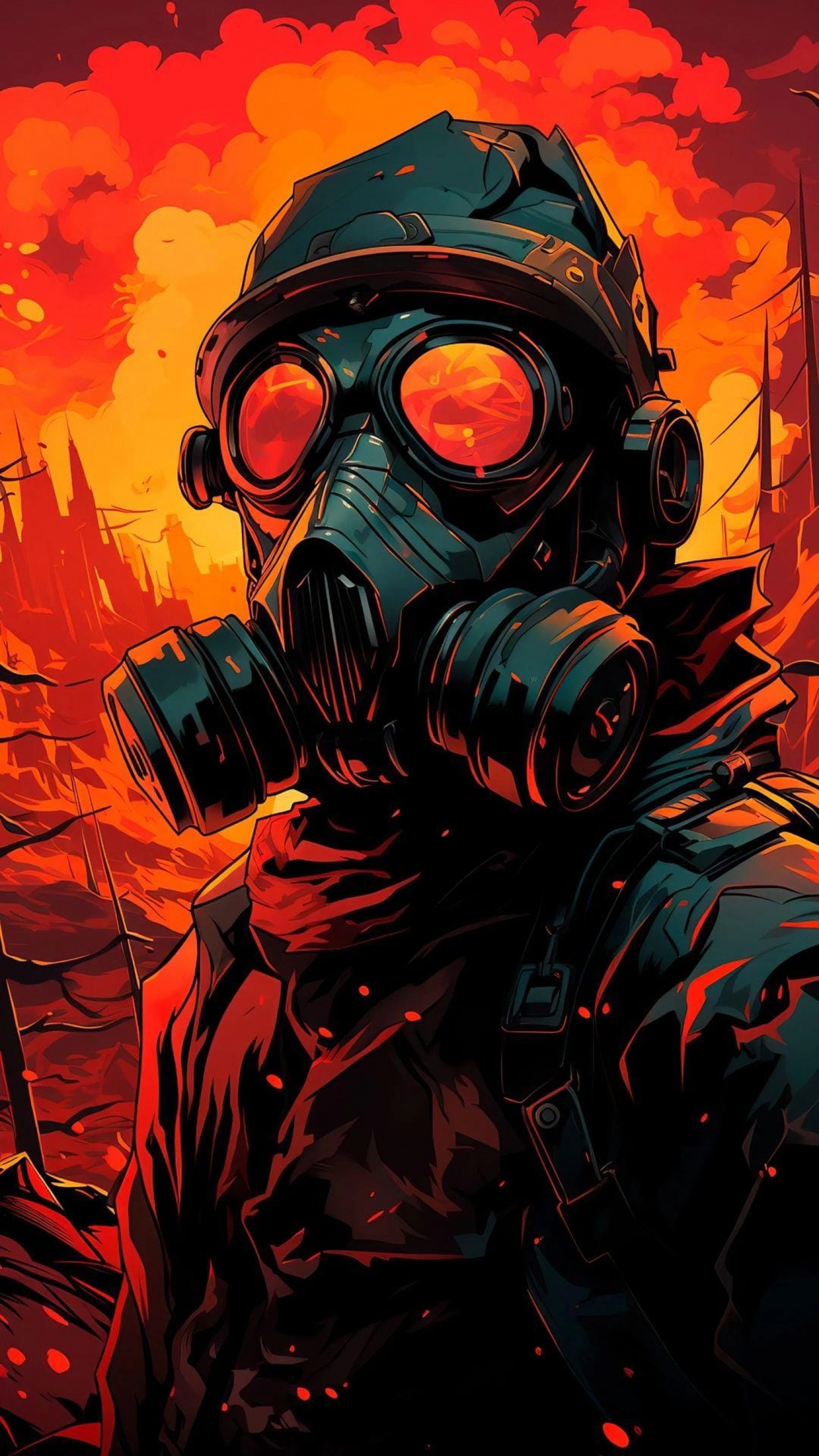 Apocalypse Digital Artwork Gas Mask