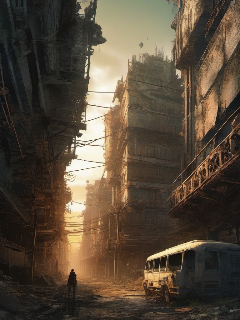 Post Apocalyptic World Anime Background