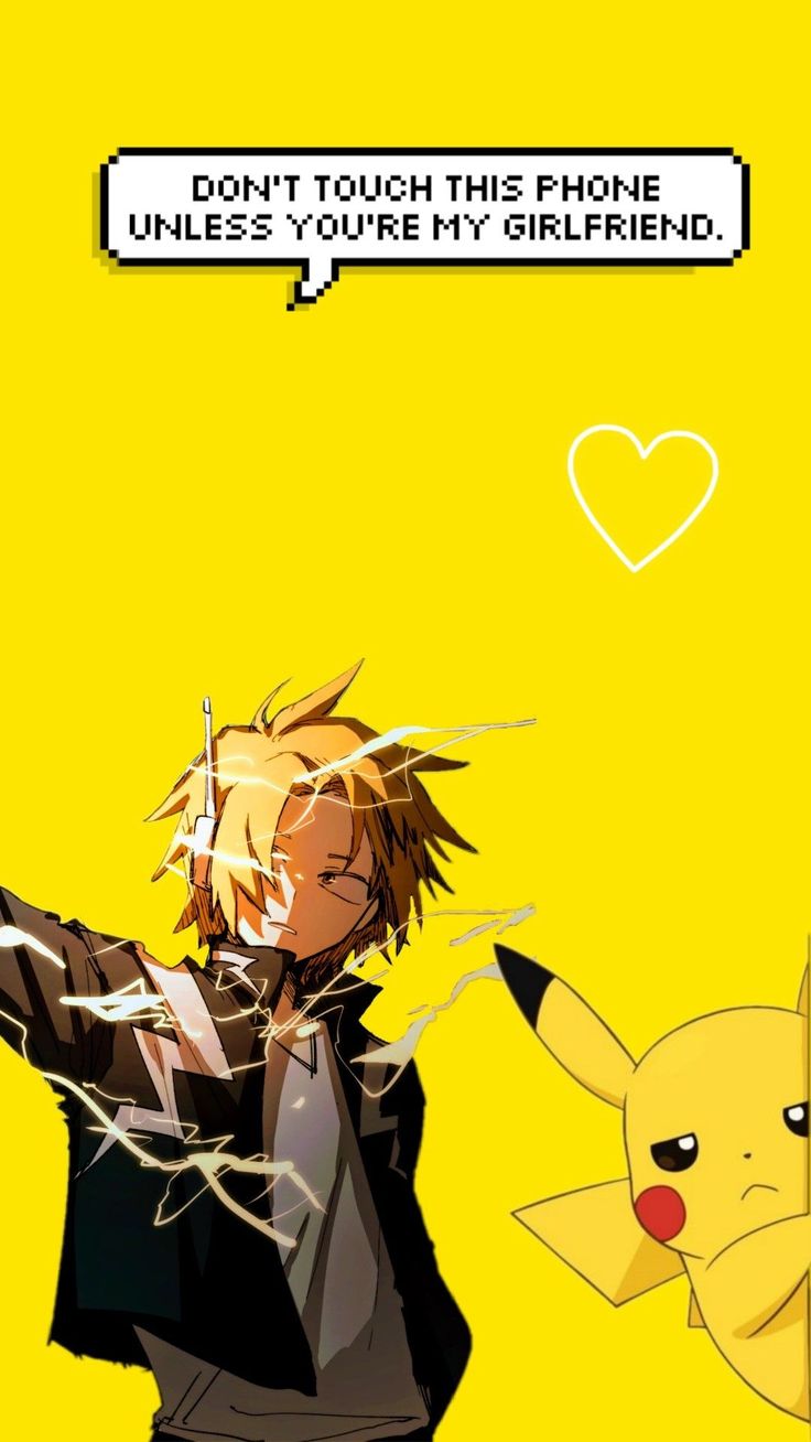 lock screen denki kaminari iphone wallpaper