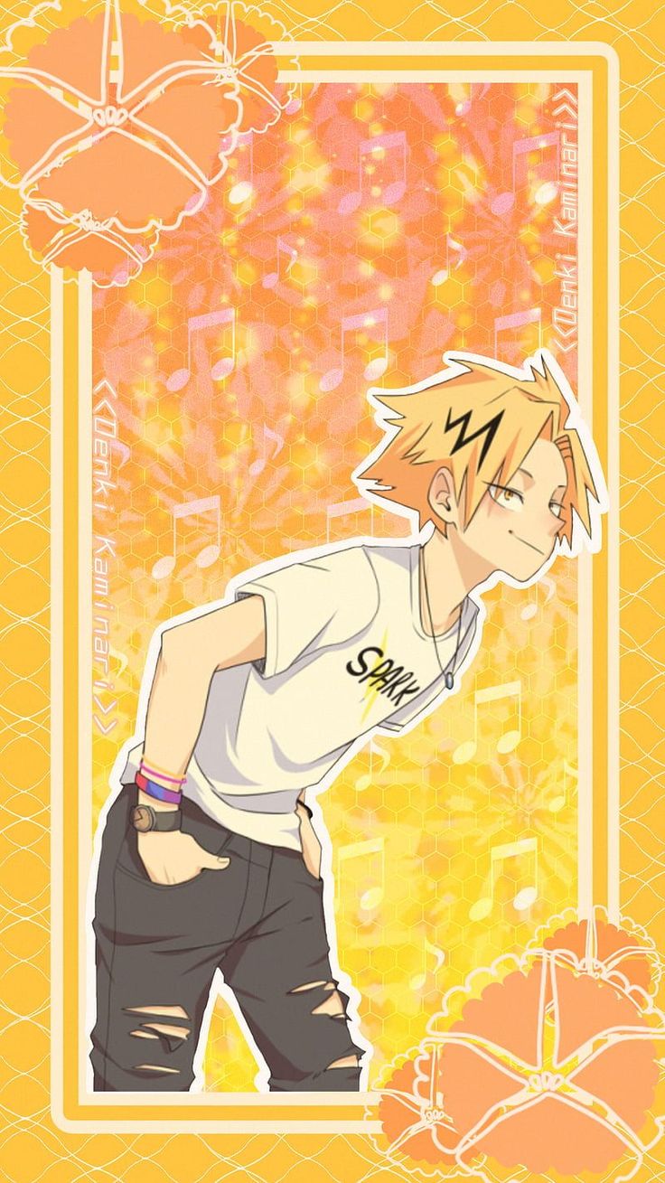 wallpaper iphone aesthetic denki kaminari