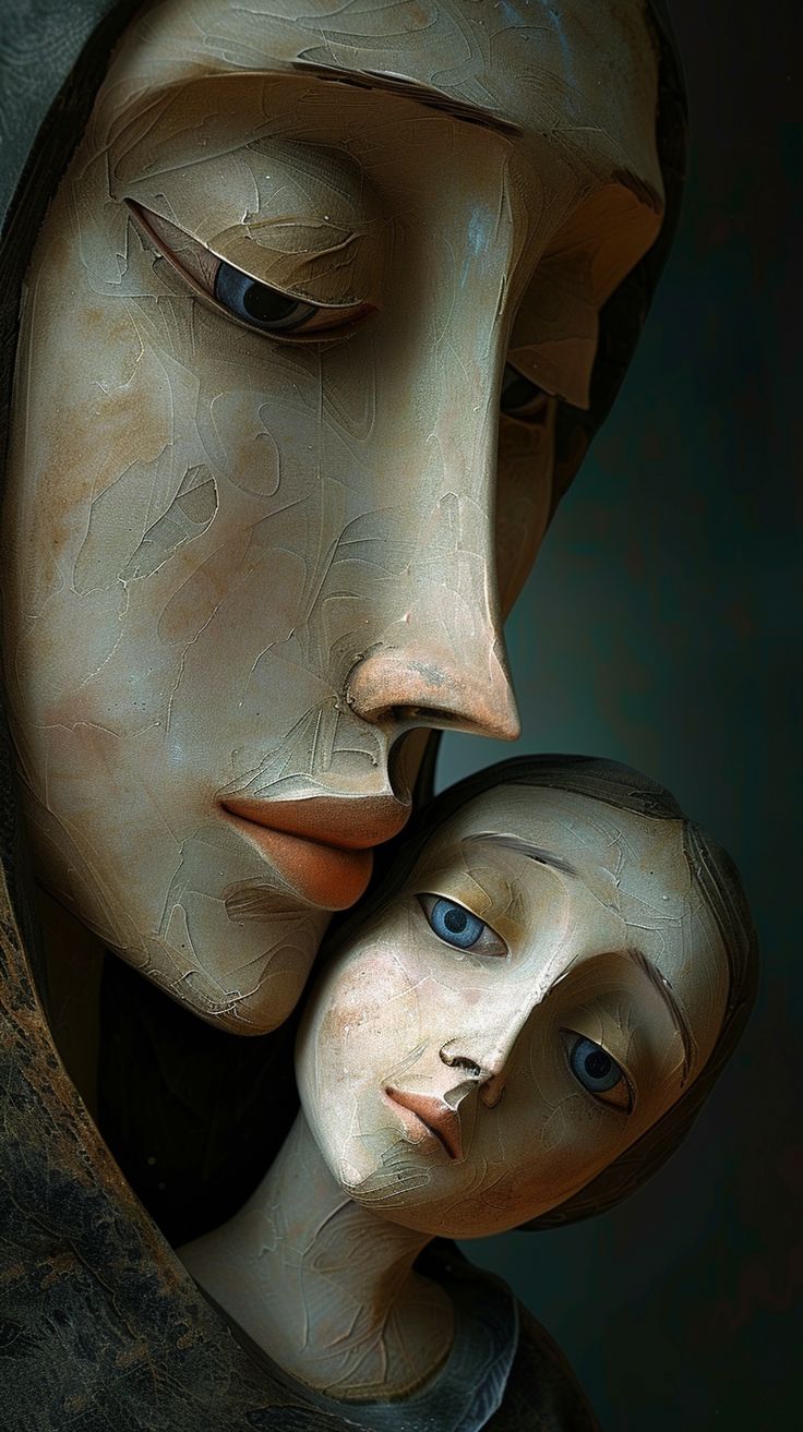 Madonna with Child Like a Flower