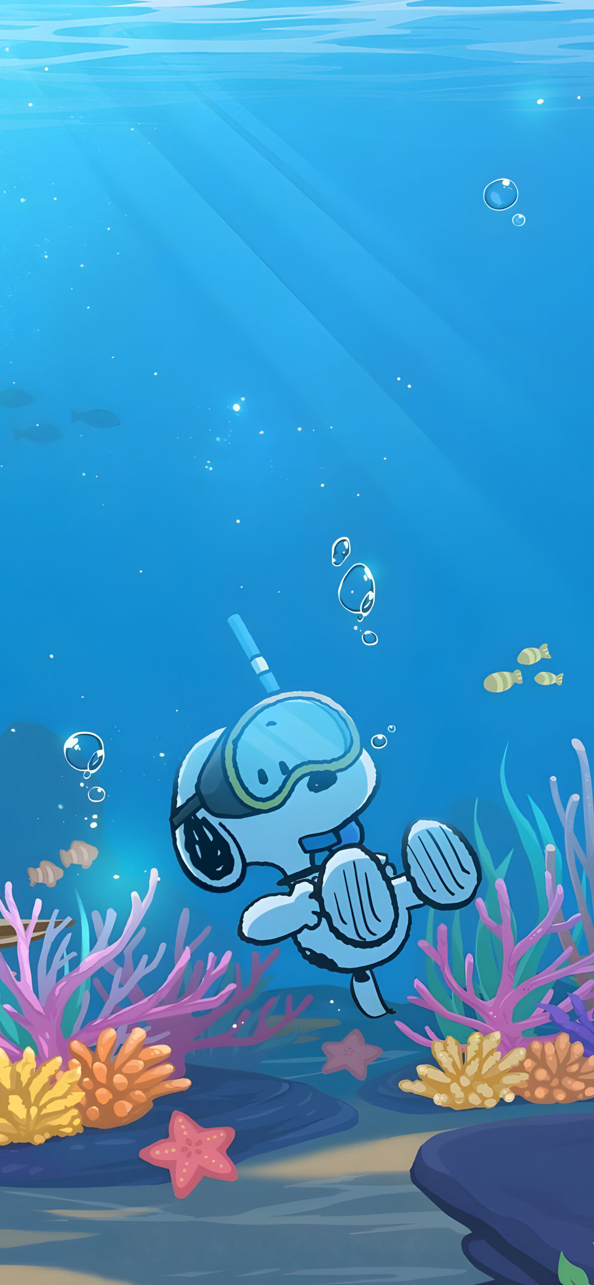 Snoopy Scuba Diving Underwater