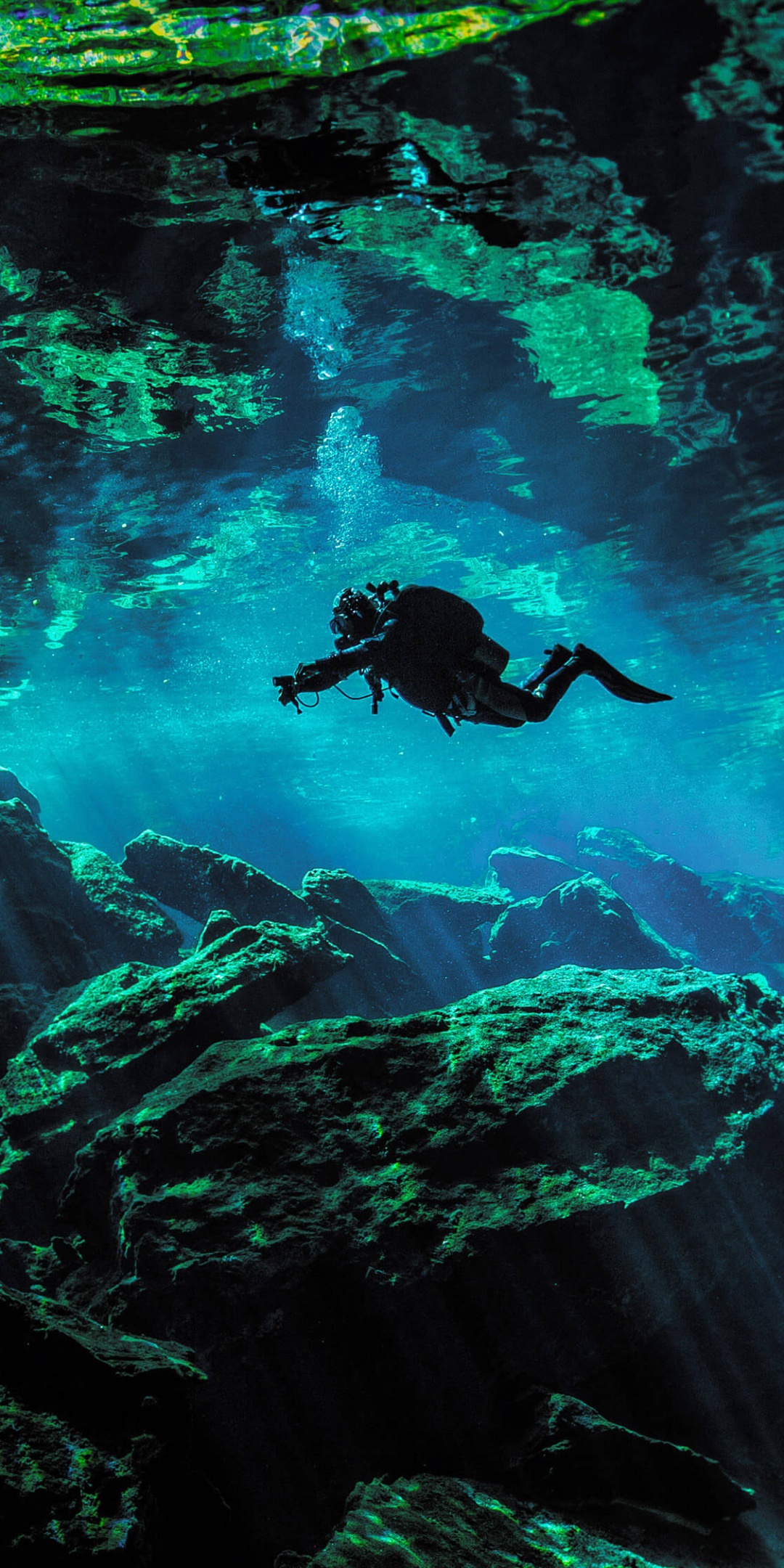 Scuba Diver Wallpaper 4K, Underwater
