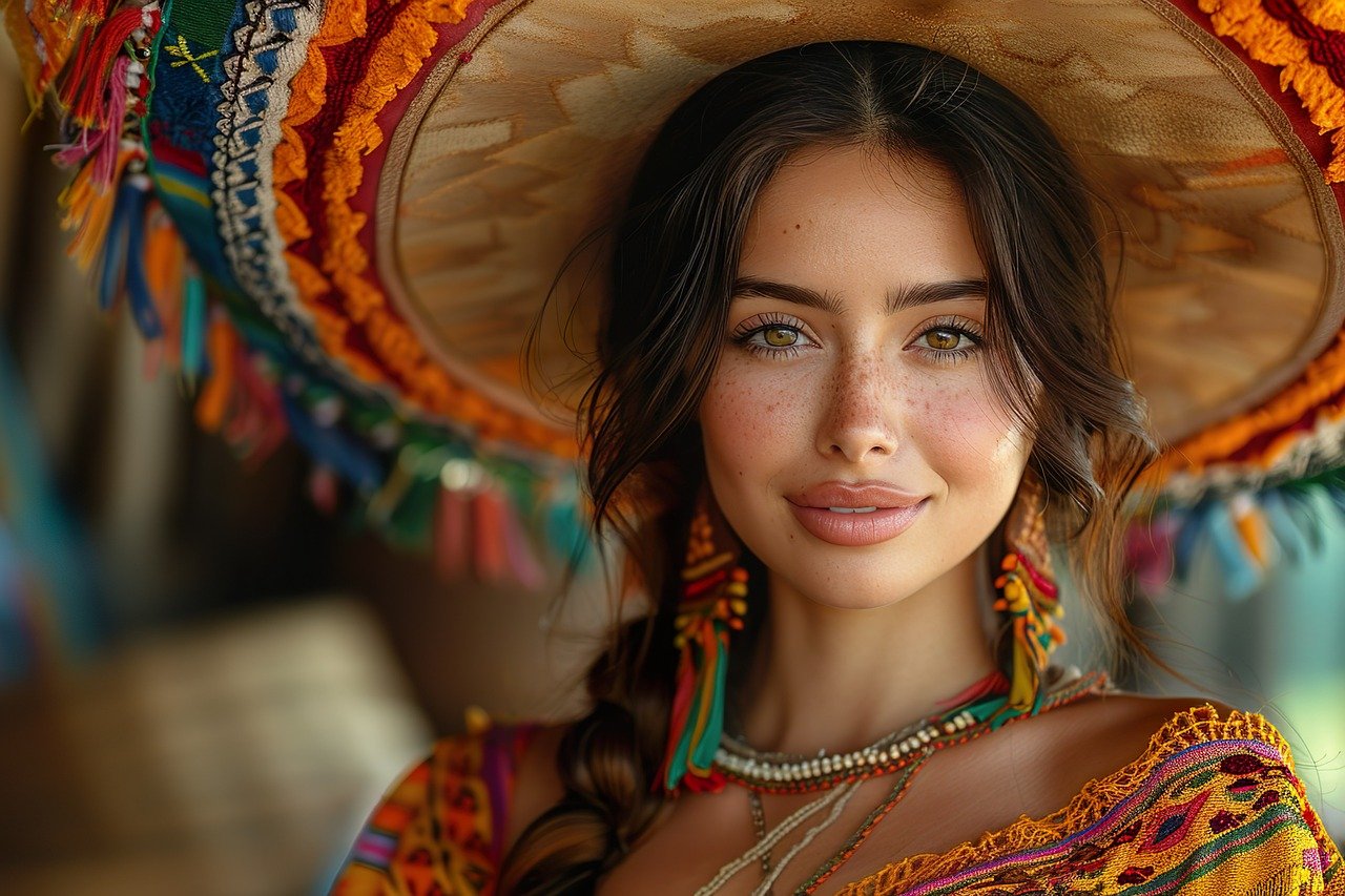 Mexican Girl & Girl Image