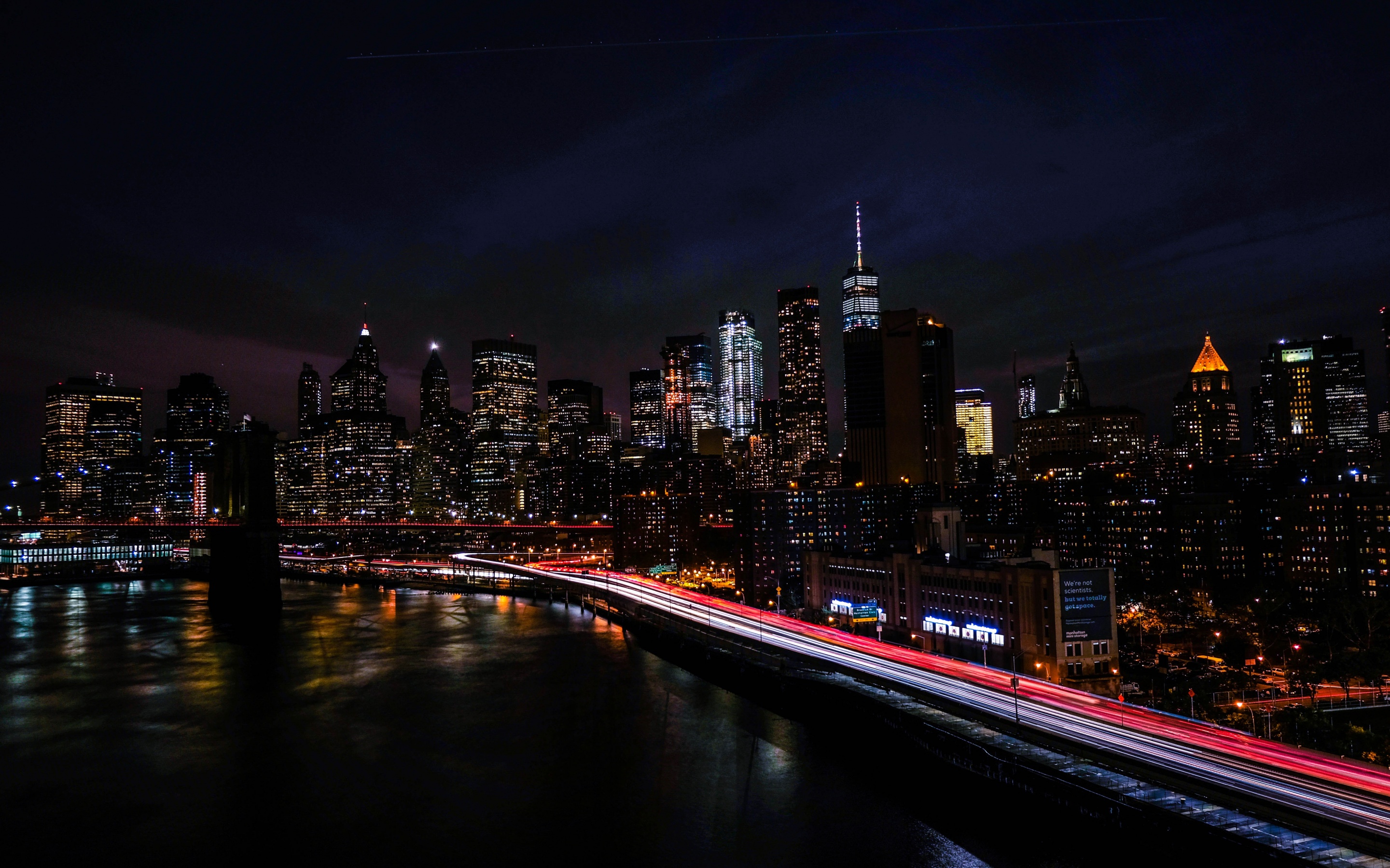 New York City Wallpaper 4K, Night view