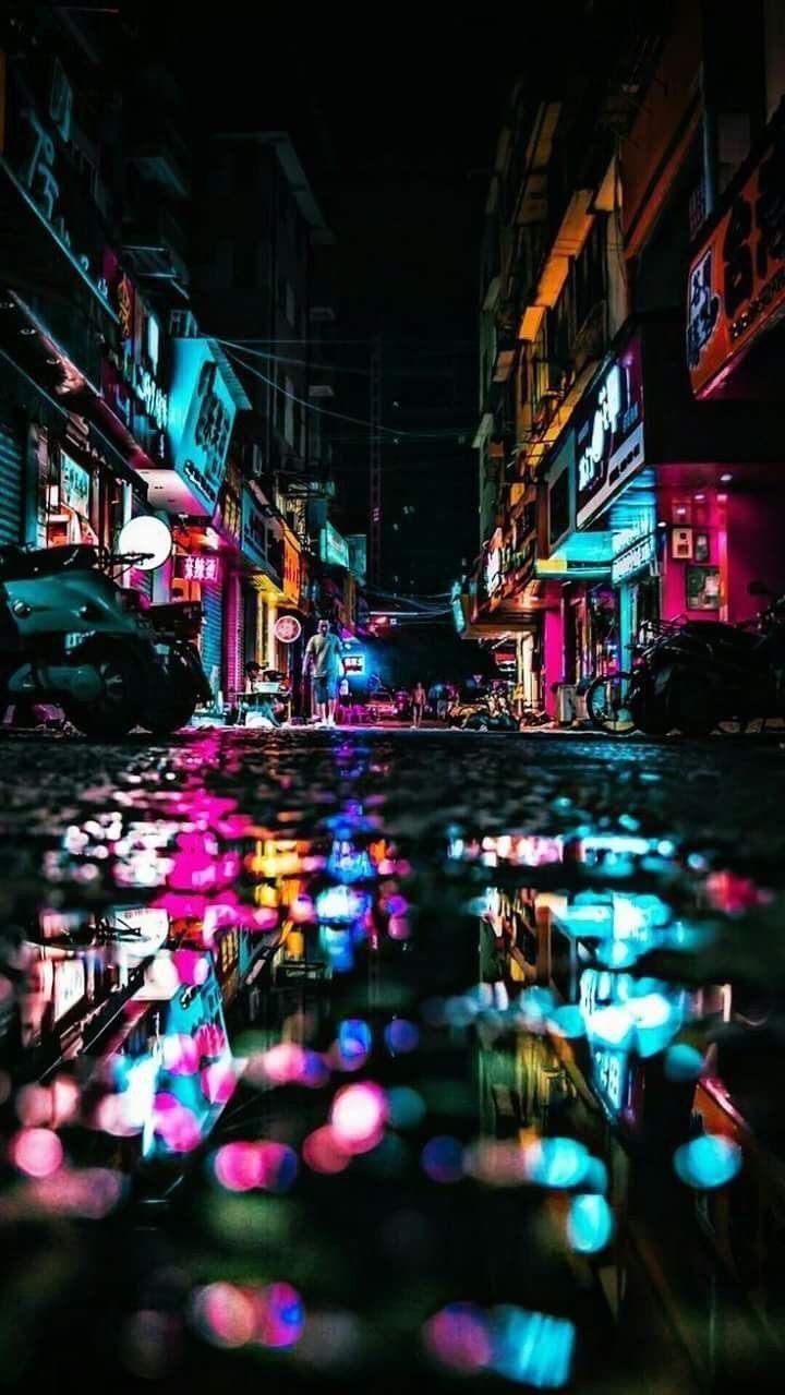 My aesthetic is a rainy city at night