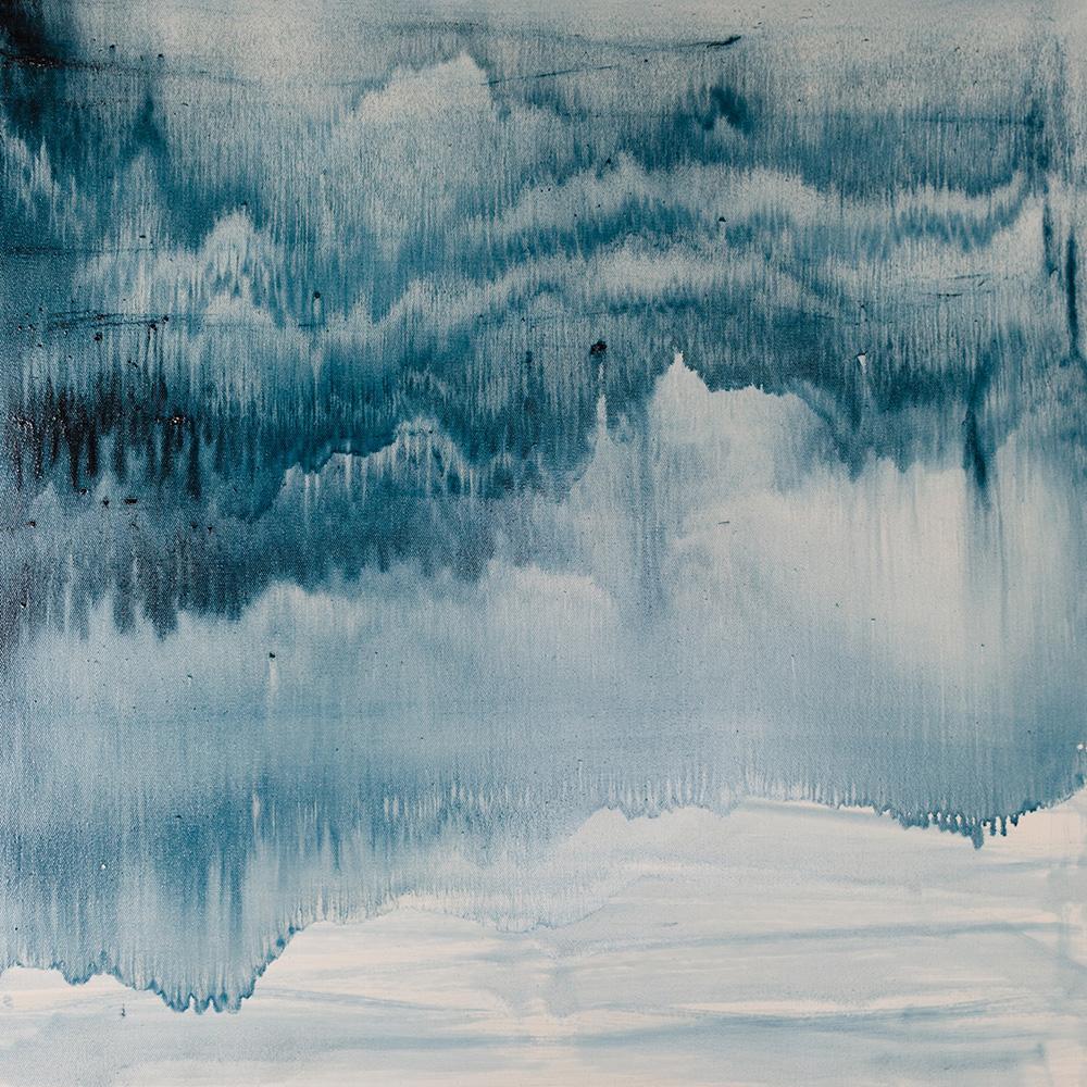 Gradient Tie Dye Wallpaper Mural Blue