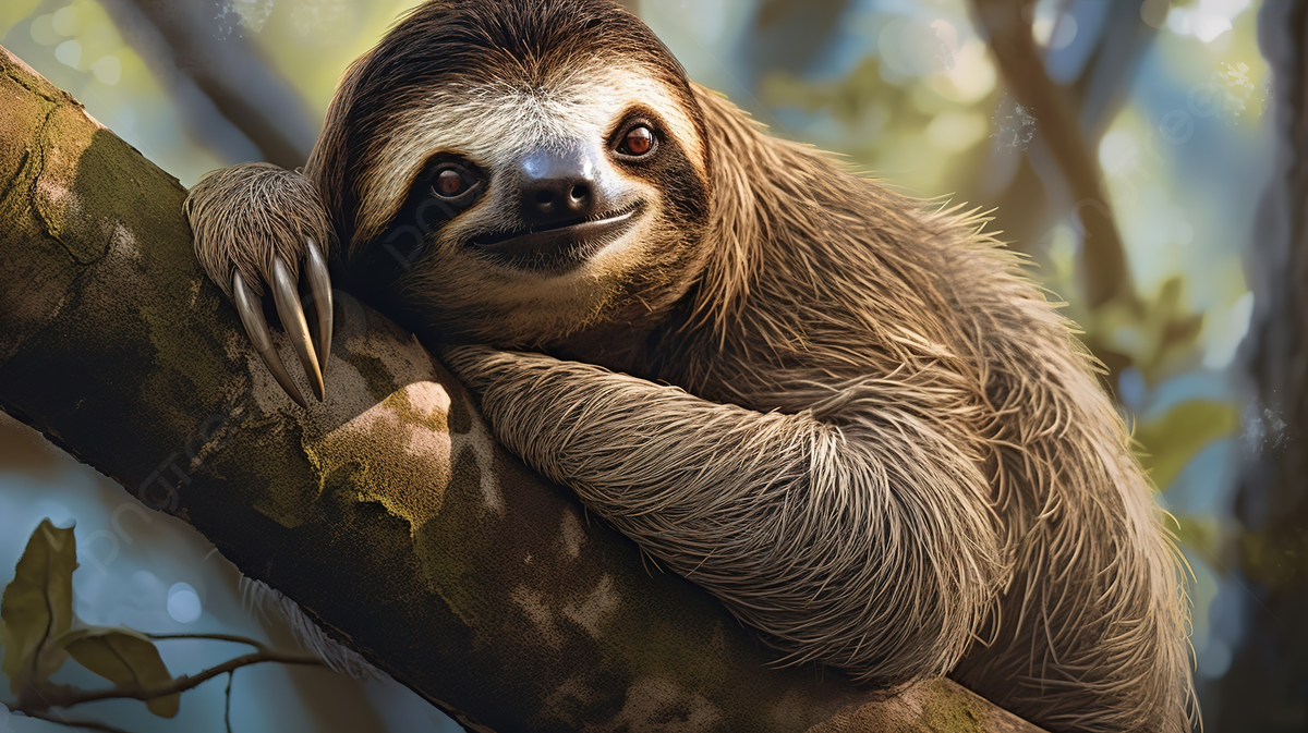 Tree Branch Background, Sloth Picture
