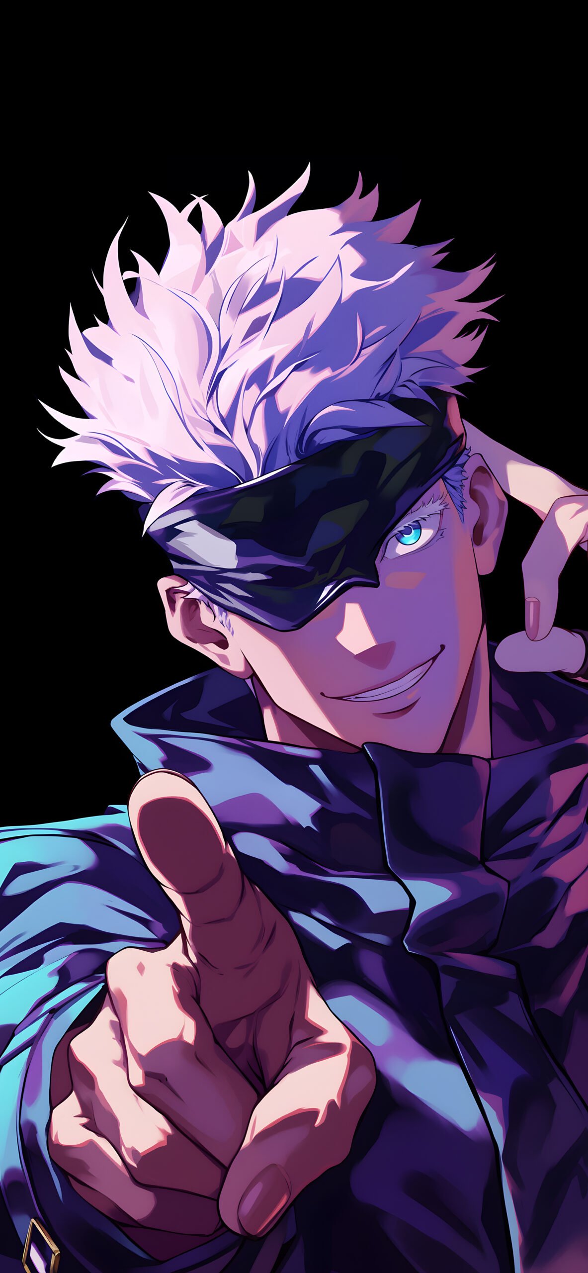 JJK Gojo Black Wallpaper Jujutsu