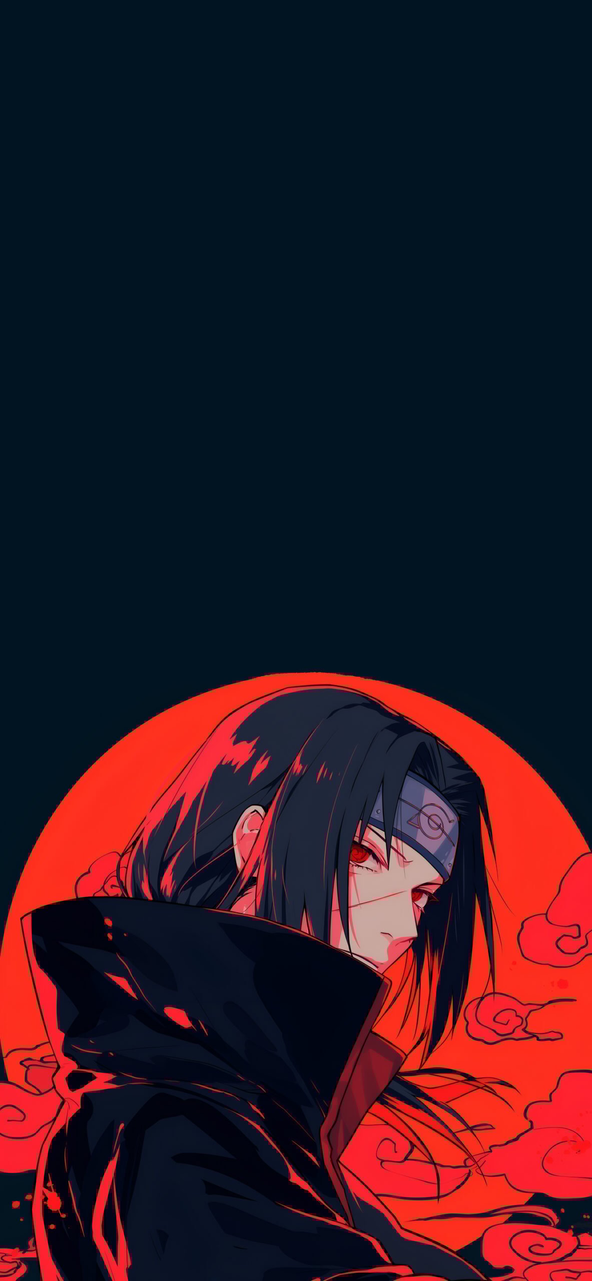 Itachi Uchiha Red Moon Wallpaper