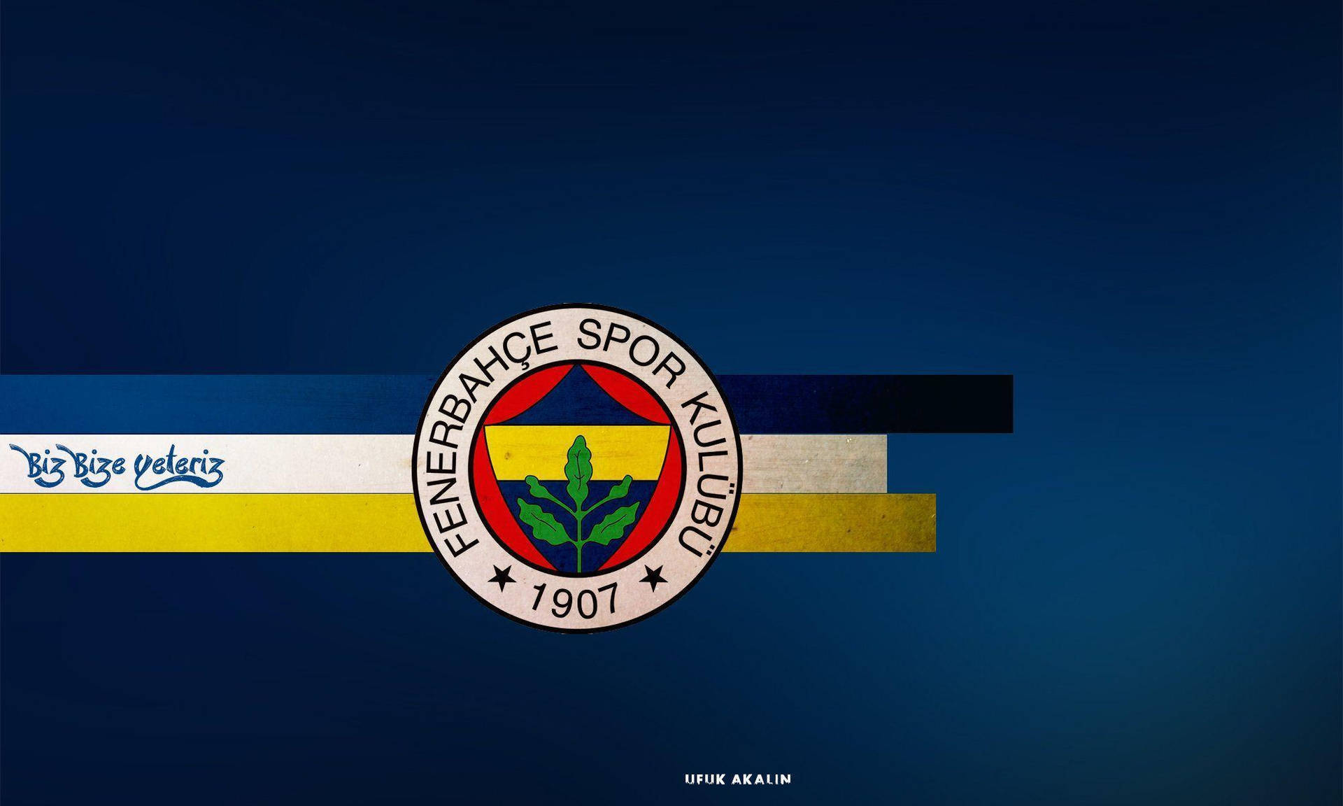 Stripes And Blue Background Fenerbahce