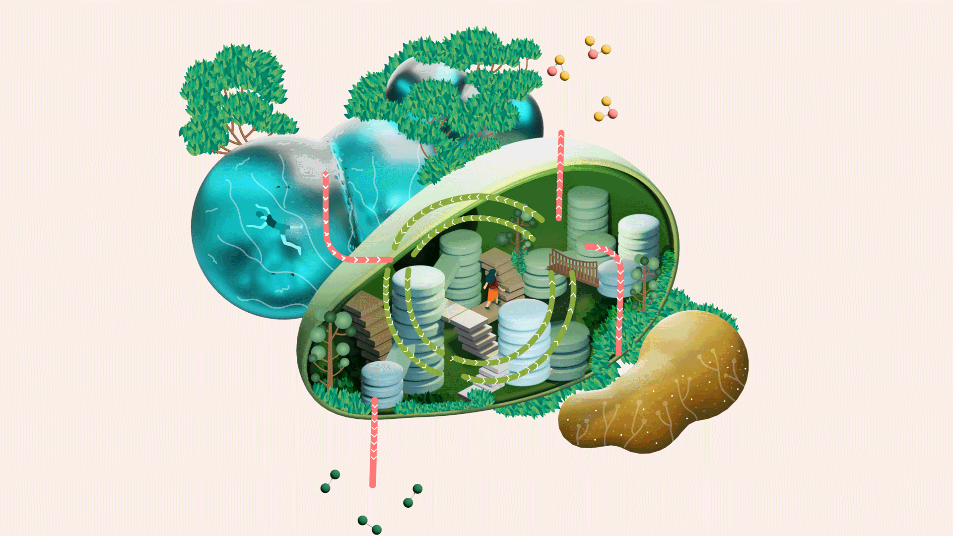 Chloroplast designs, themes