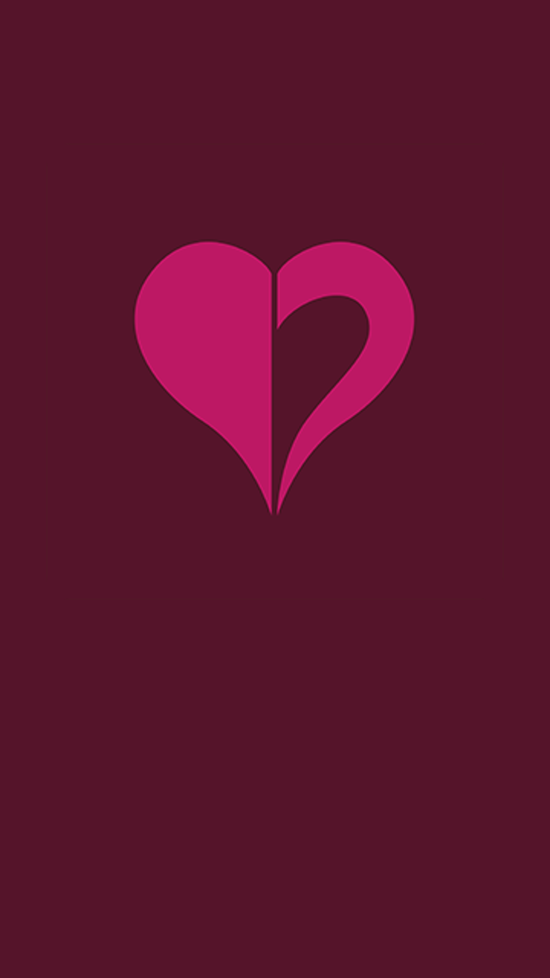 Heart aspect phone wallpaper in GIMP