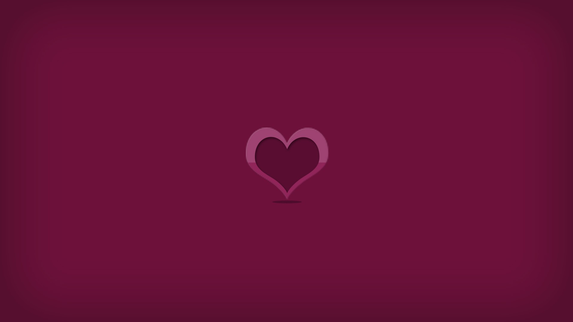 Pink Minimalist Artistic Heart HD Wallpaper