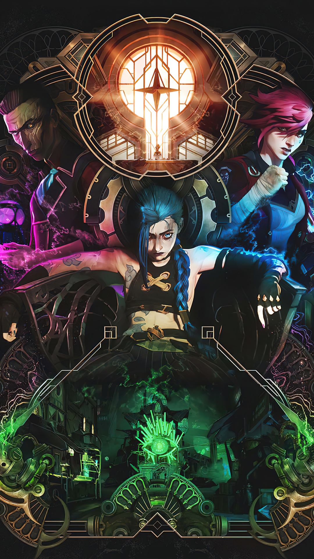 Arcane Wallpaper 4K, League of Legends, Vi (LoL), Jinx