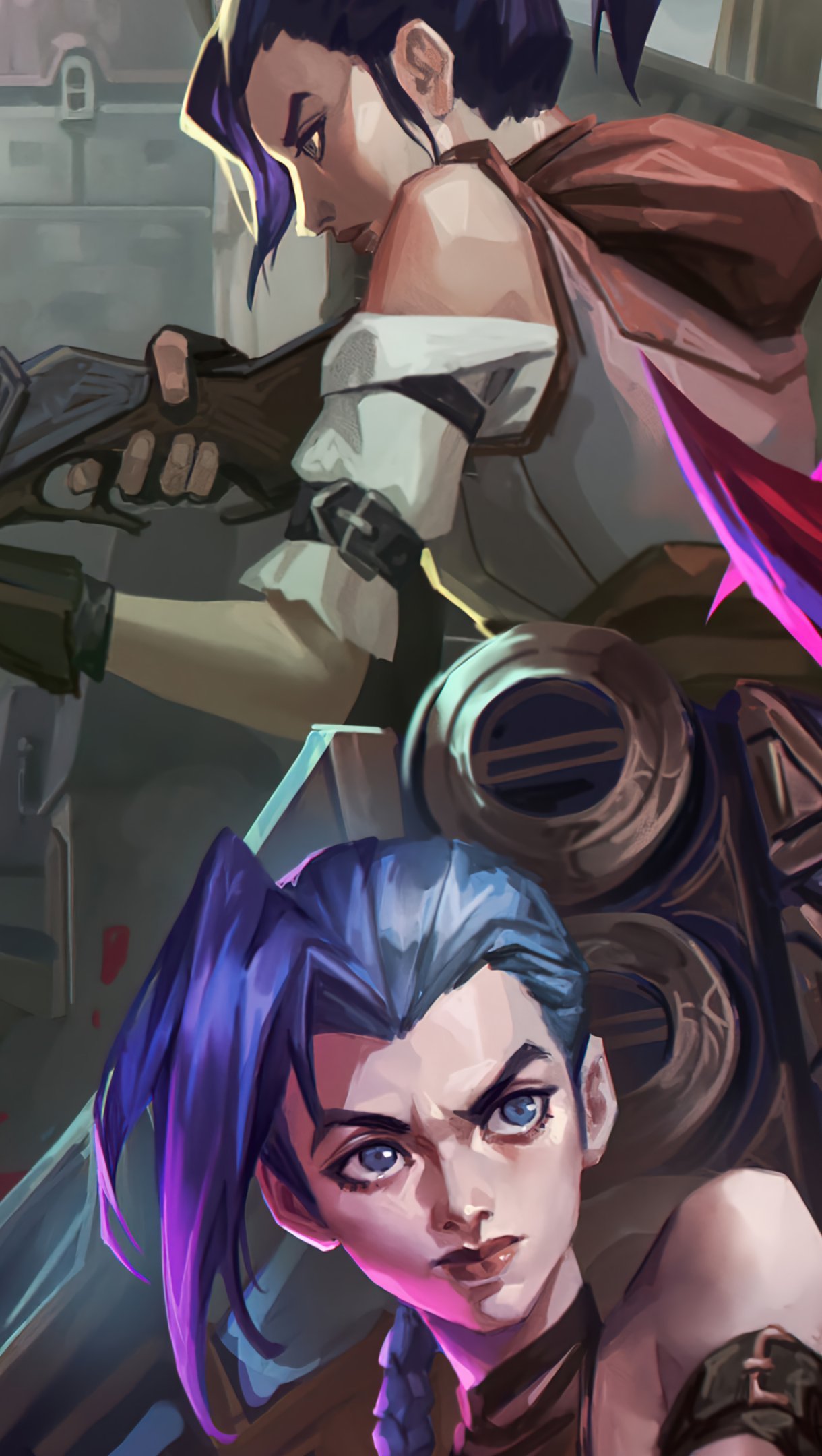 Jinx Vi and Caitlyn in Arcane League