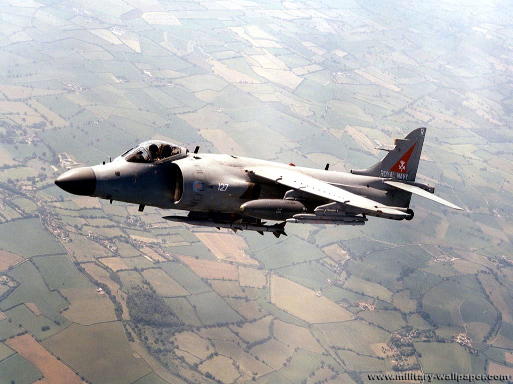 Harrier Jump Jet in Flight: A Military
