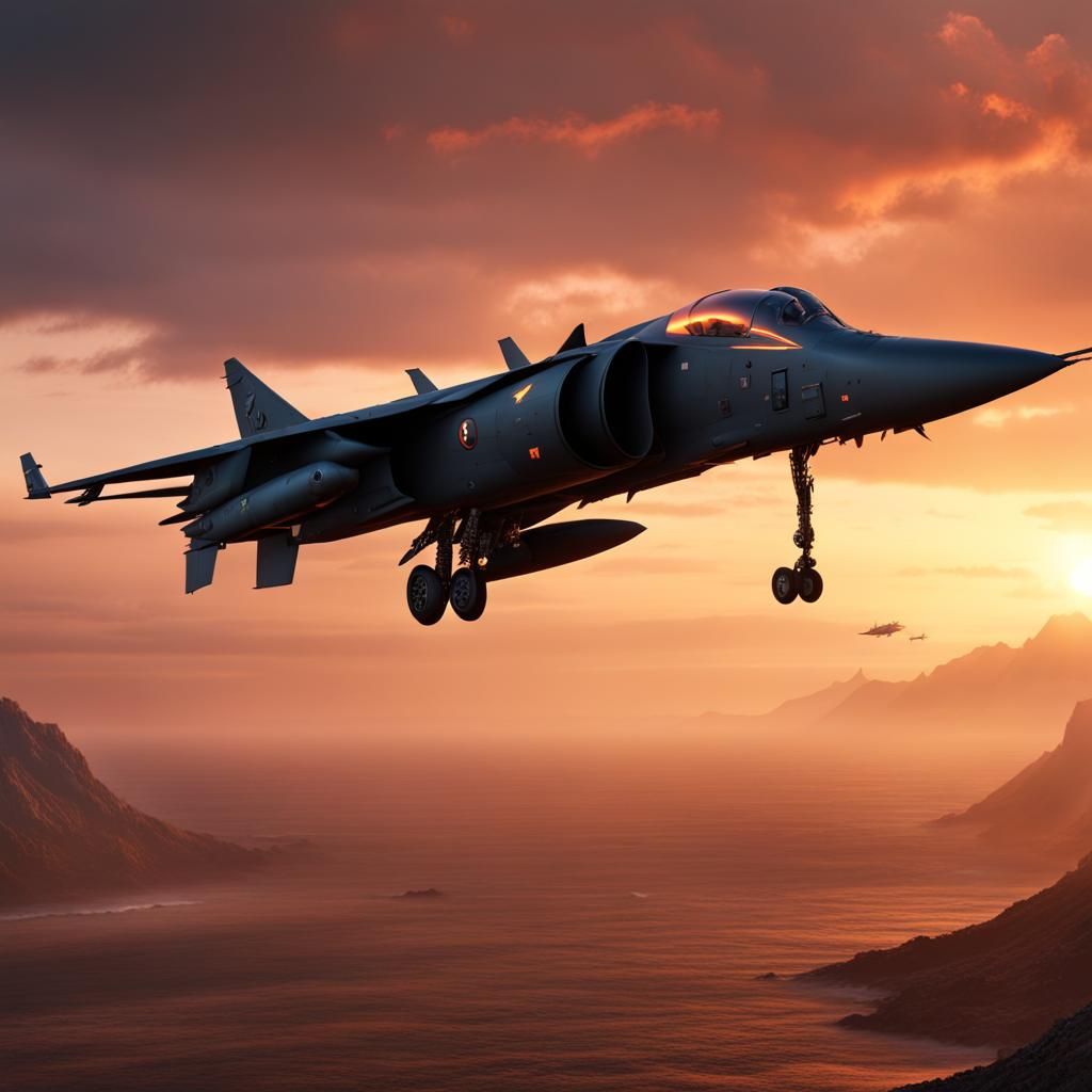 Futuristic Harrier Jump Jet