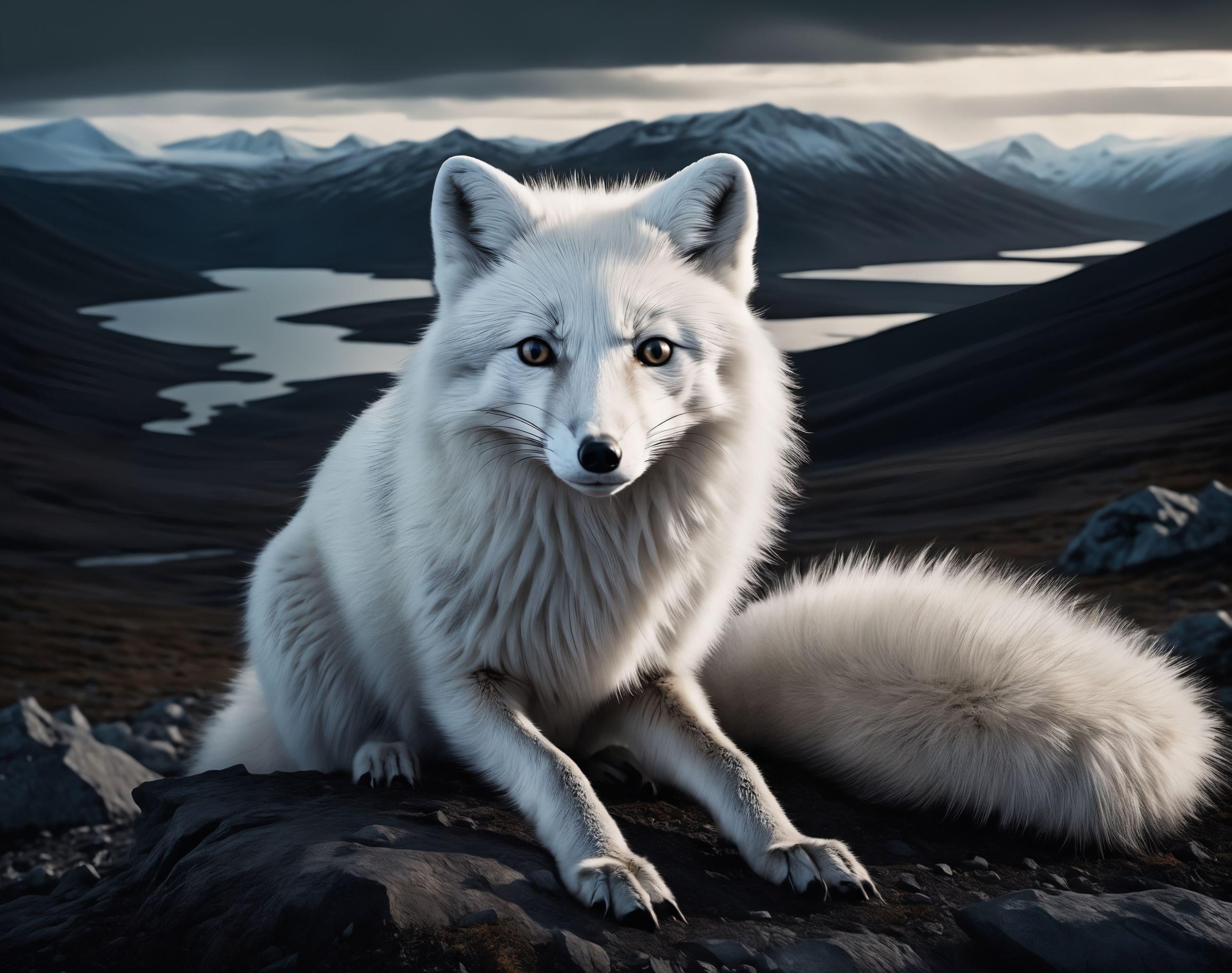 Red Fox in a Snowy Valley (4k), r