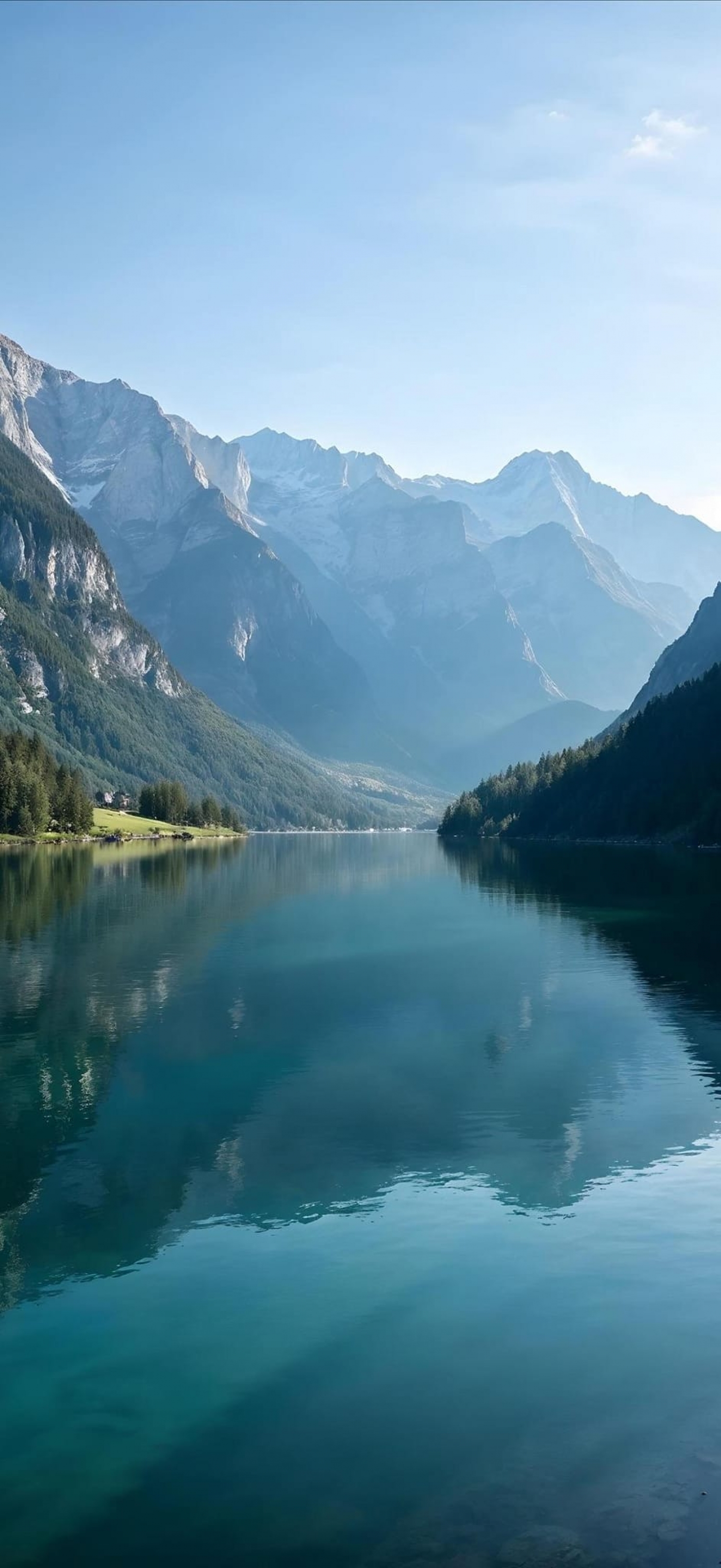 Reflective Lake Mountain Landscape