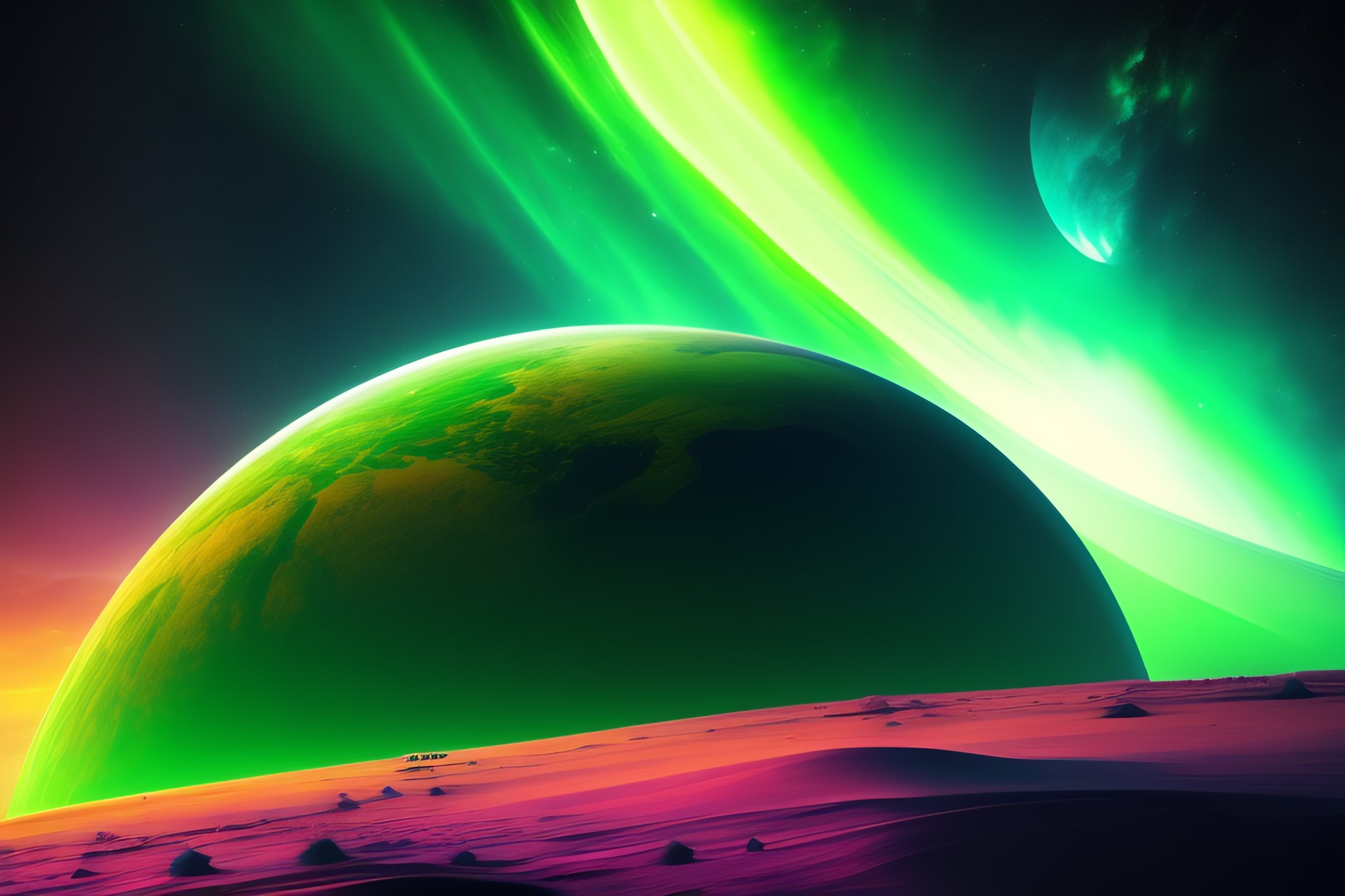 green gradient colors background 4k
