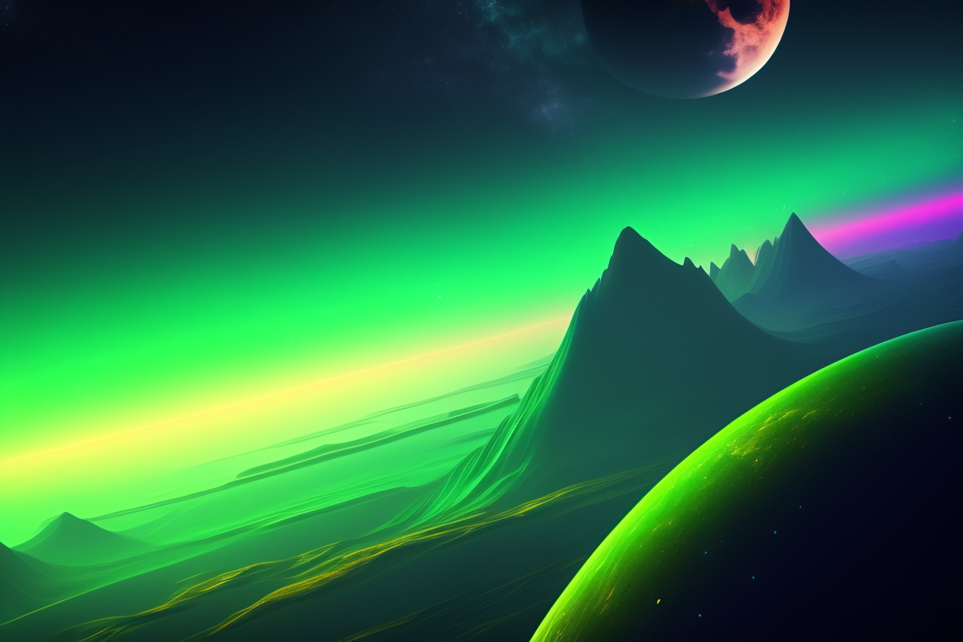 green gradient colors background 4k