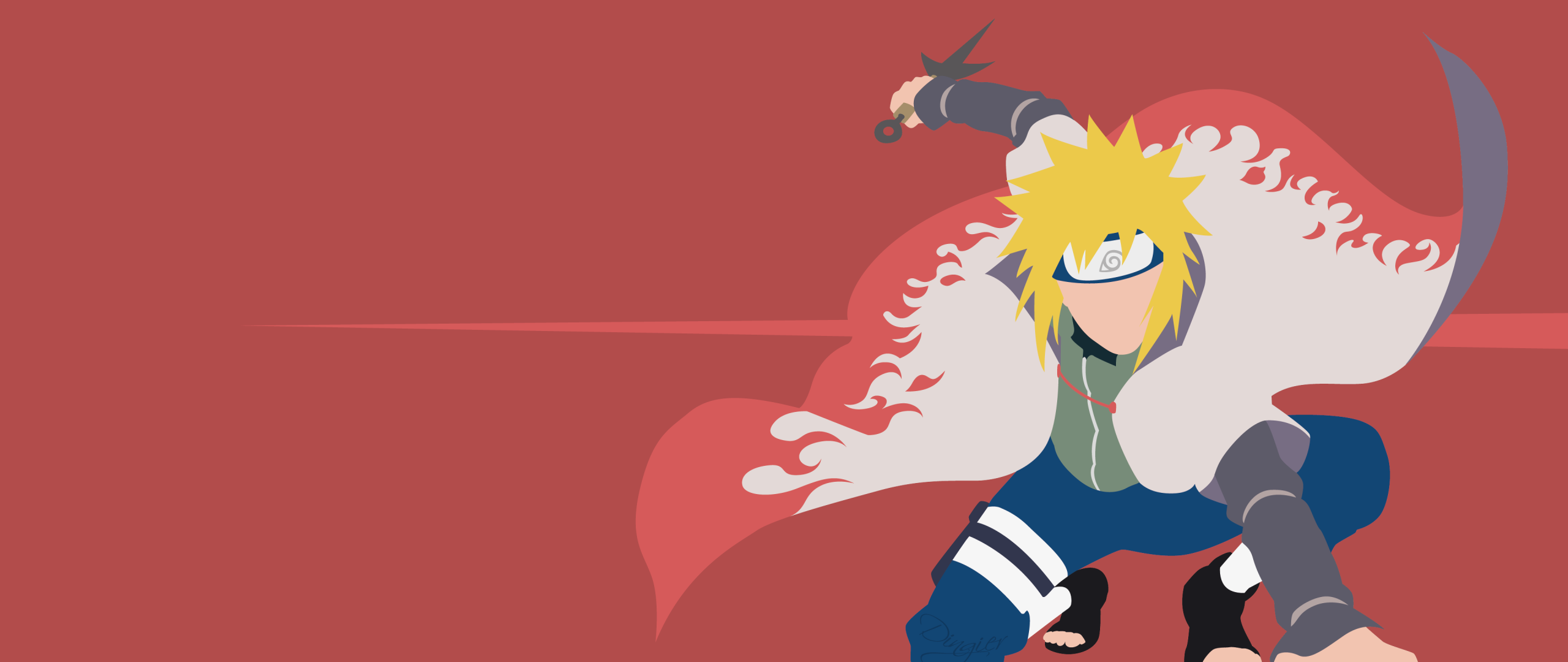 Minato Namikaze Wallpaper 4K, Naruto, Faceless, Minimal art