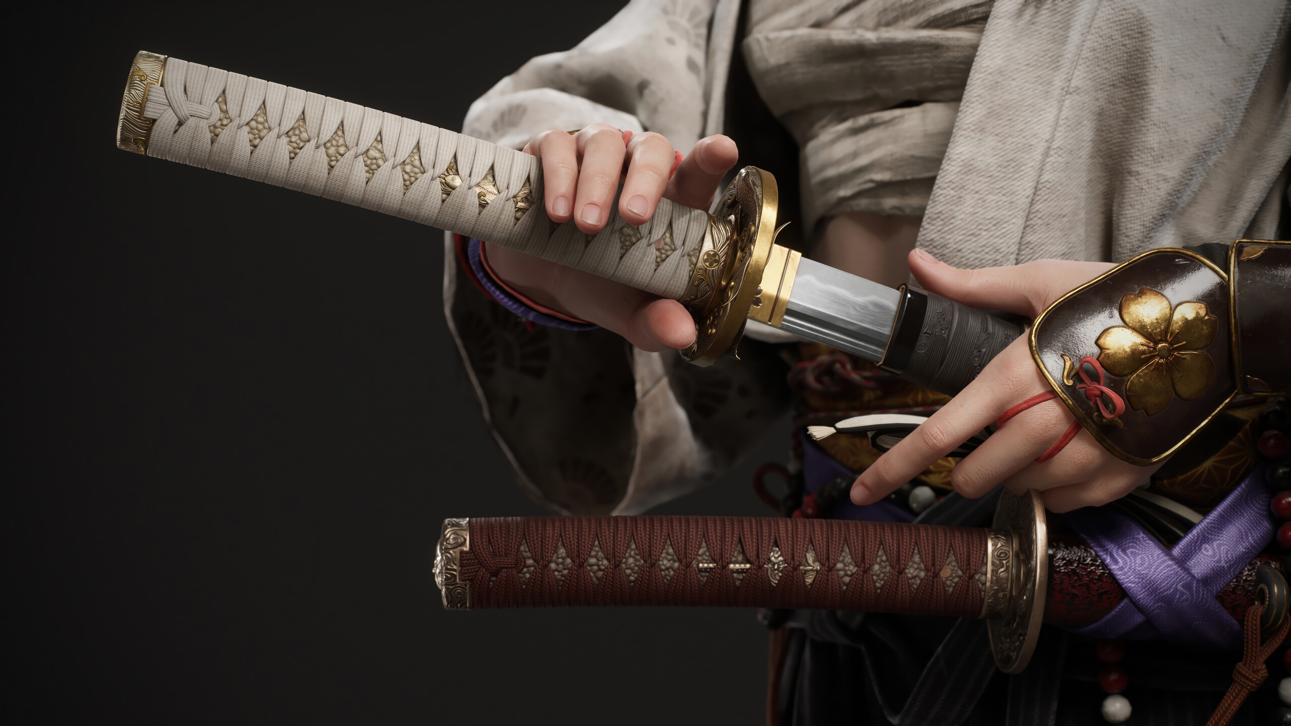 Katana Sword Digital Art Wallpaper 4K