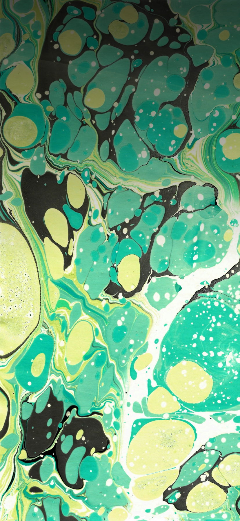 Paper Marbling Texture in Green