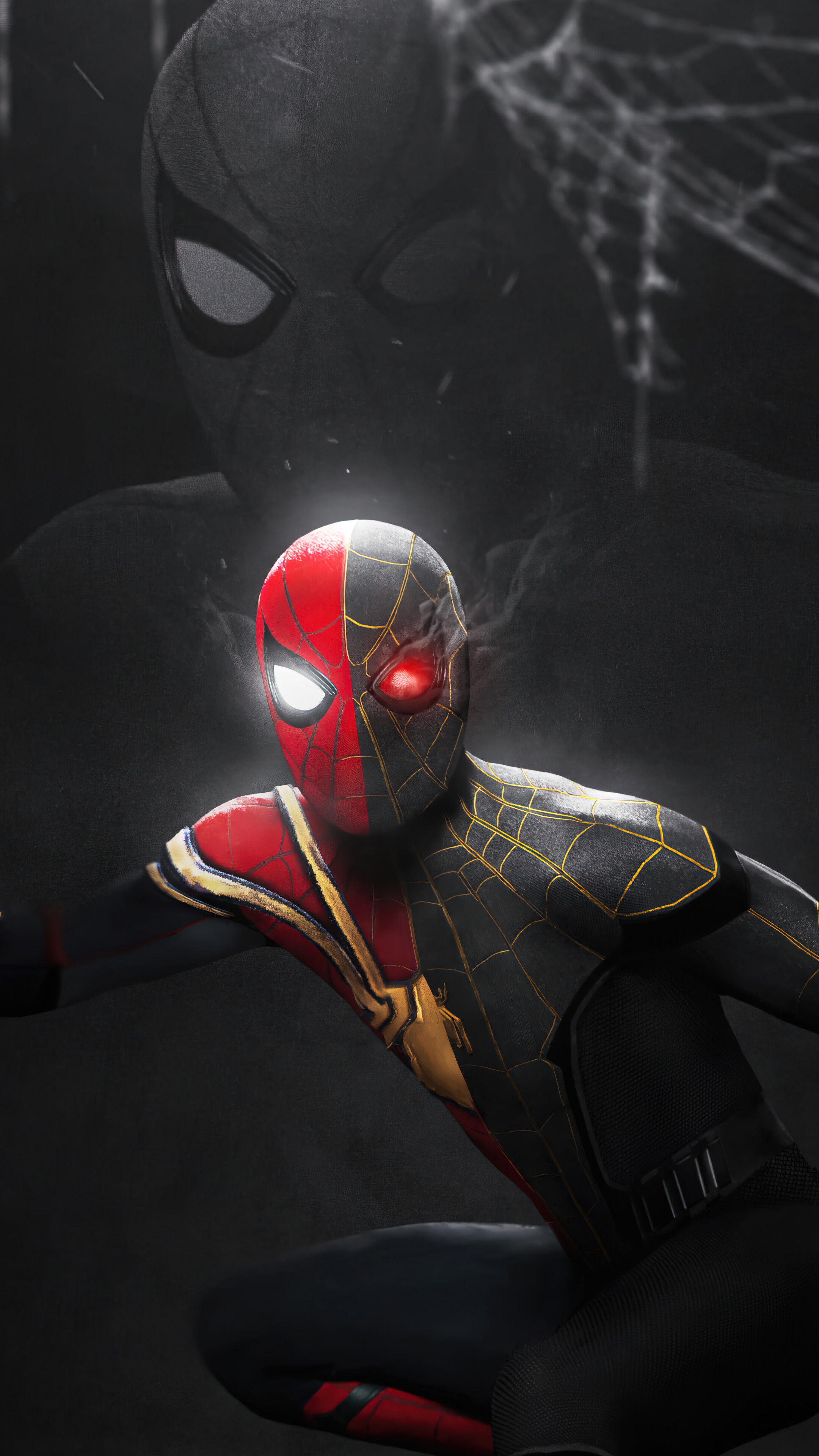 No Way Home Black Gold Suit Wallpaper