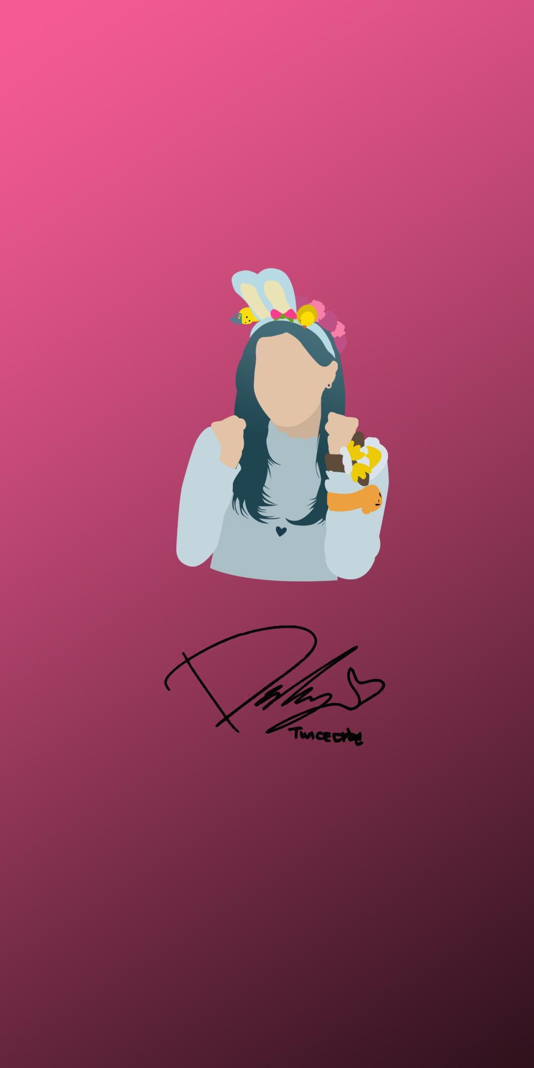 Digital Art Dahyun minimalistic phone