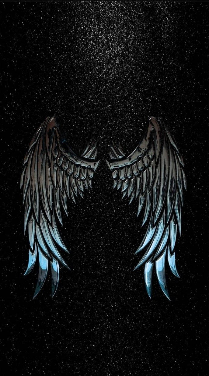 Black Angel Wings HD Wallpaper