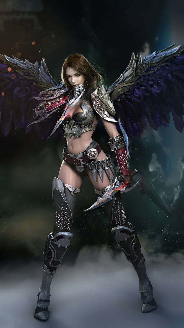 Warrior Dark Angel Art 5k