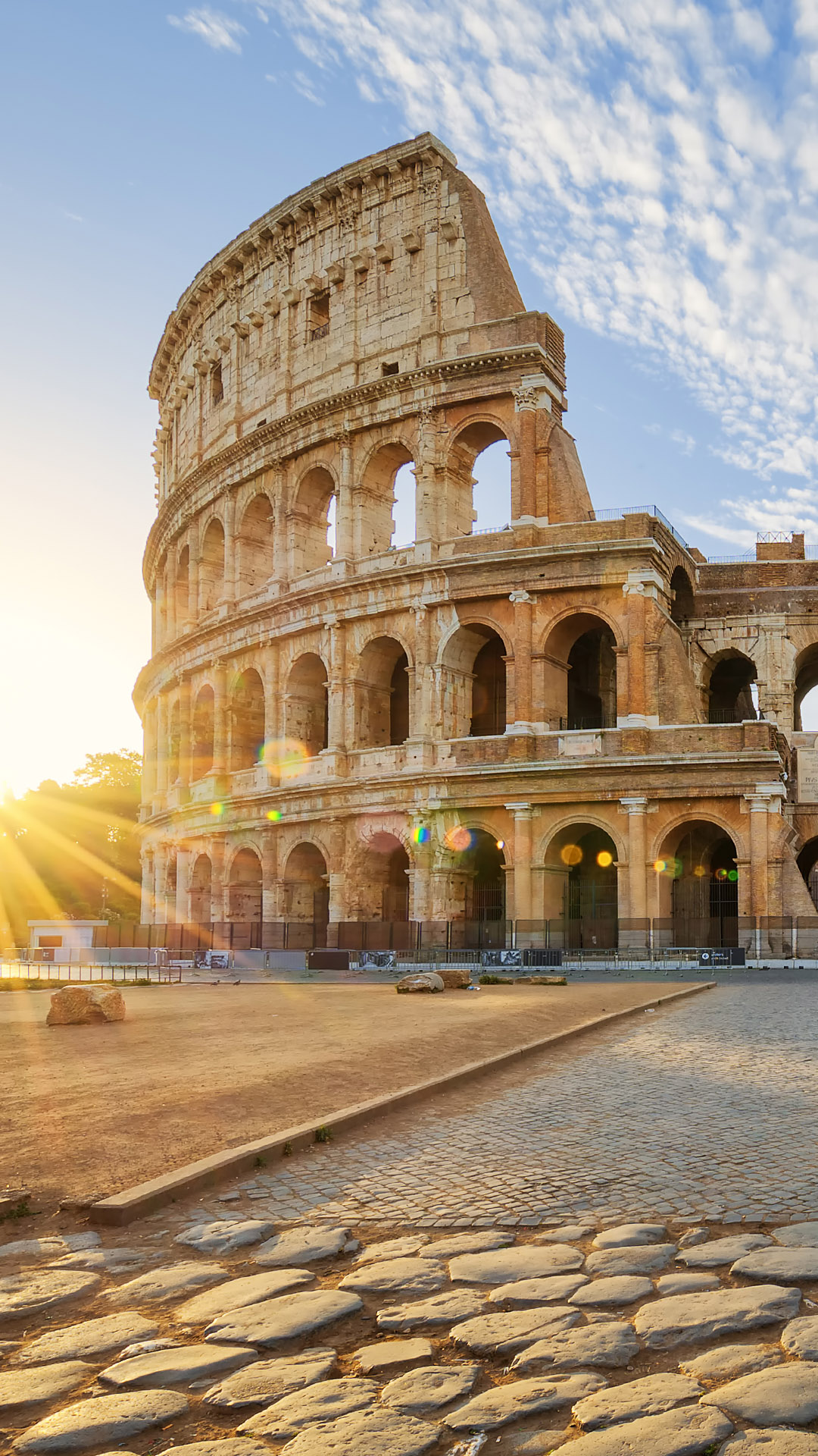 Panoramic view of Colosseum in Rome