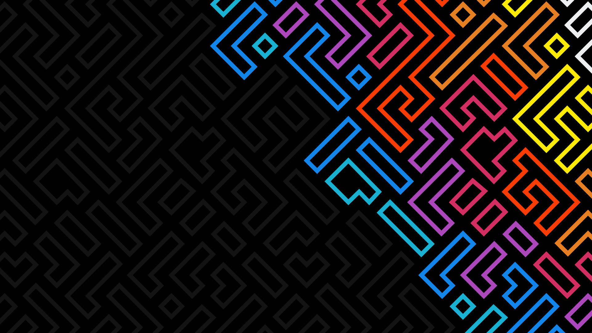 Tetris Multicolored Pattern Wallpaper