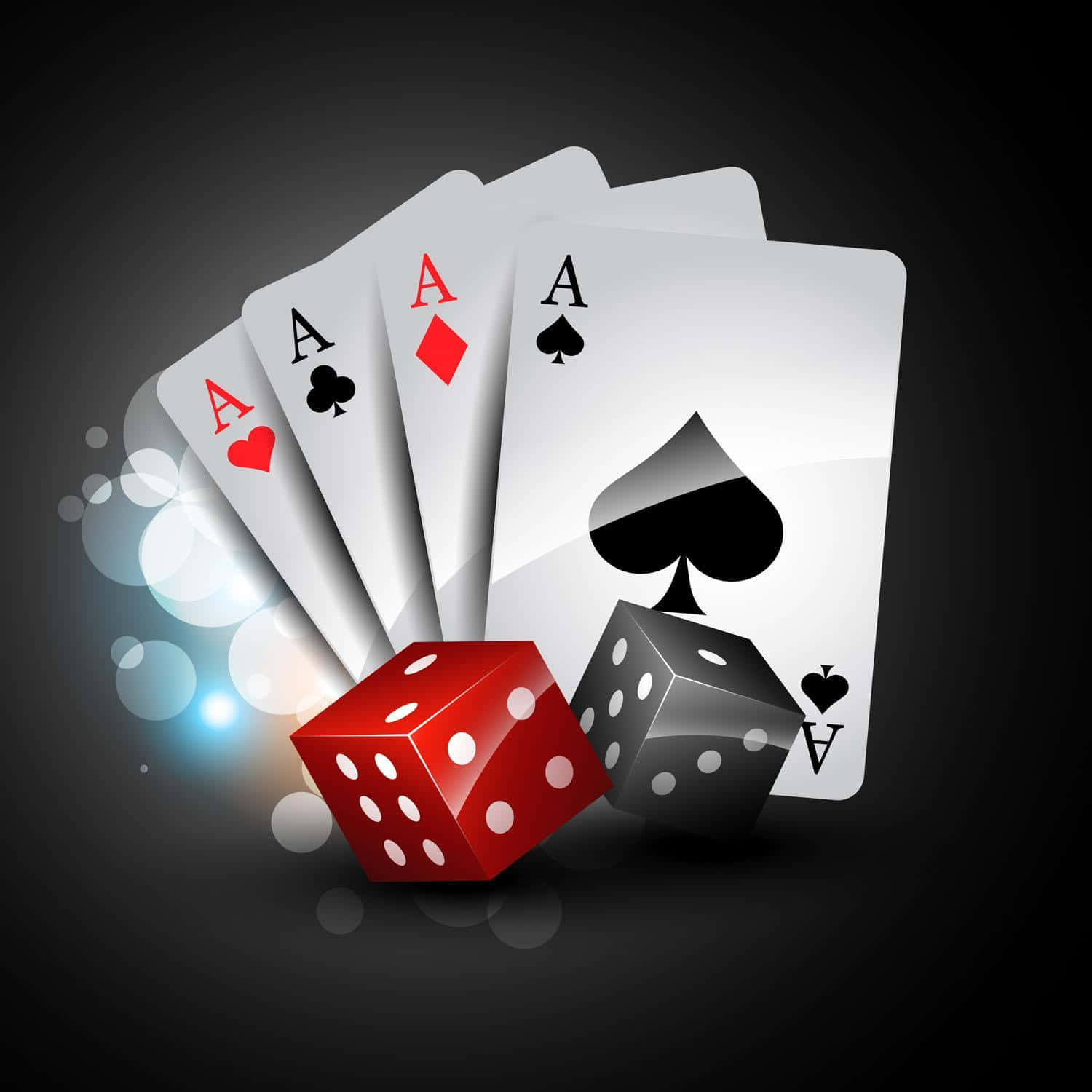 Download A Poker Card And Dice On A