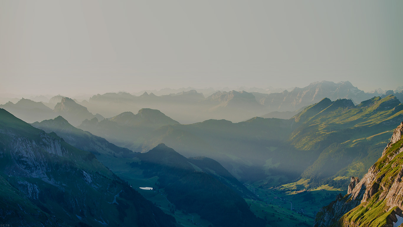 Swiss Mountain Hill Darken Alps Nature