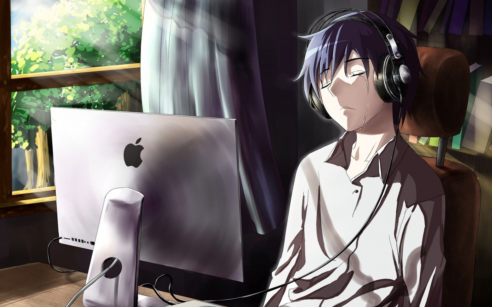 HD wallpaper: artwork, boy, computer