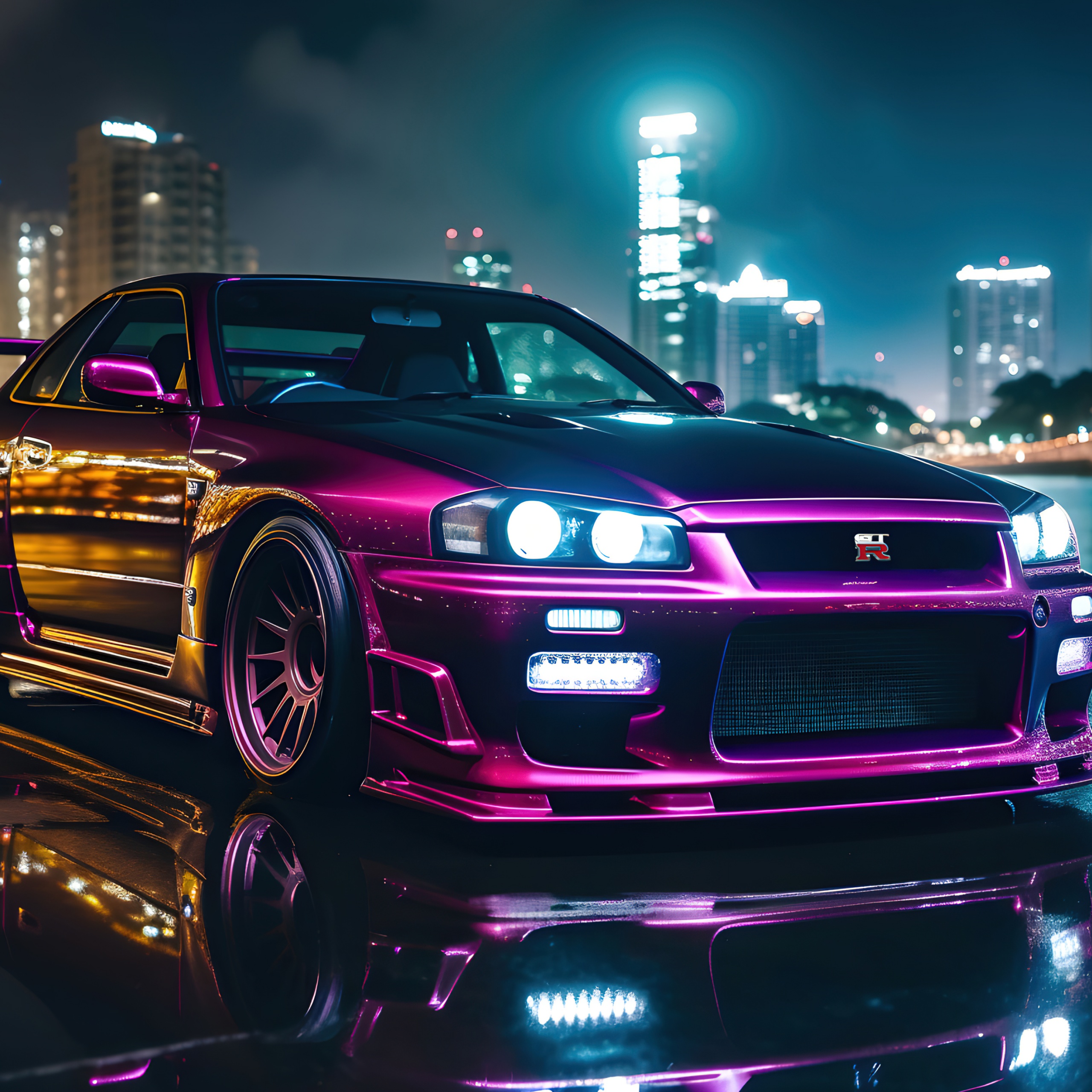 Nissan Skyline GT R R34 Wallpaper 4K