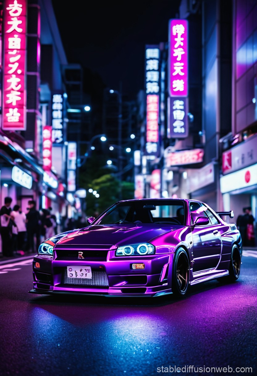 nissan gtr neon wallpaper Prompts