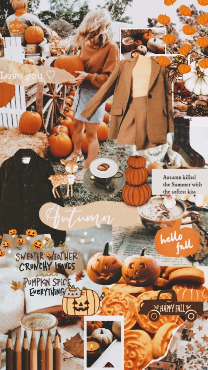 Download Autumn Vibes Collage Fall Halloween Aesthetic Wallpaper