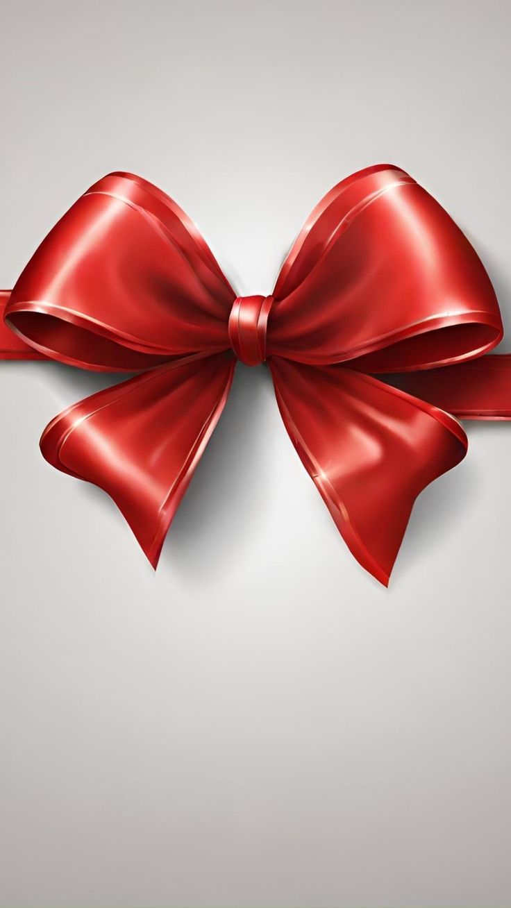 Red Christmas Bow Phone Wallpaper