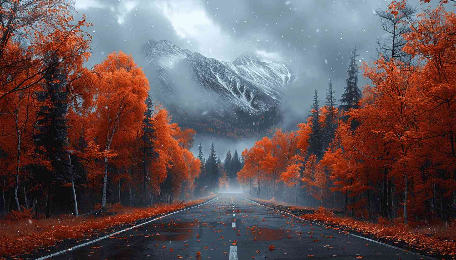 foggy mountain lake wallpaper