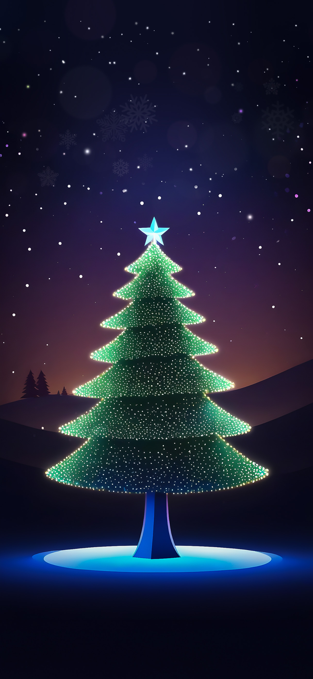 Christmas Scenery Tree For iPhone