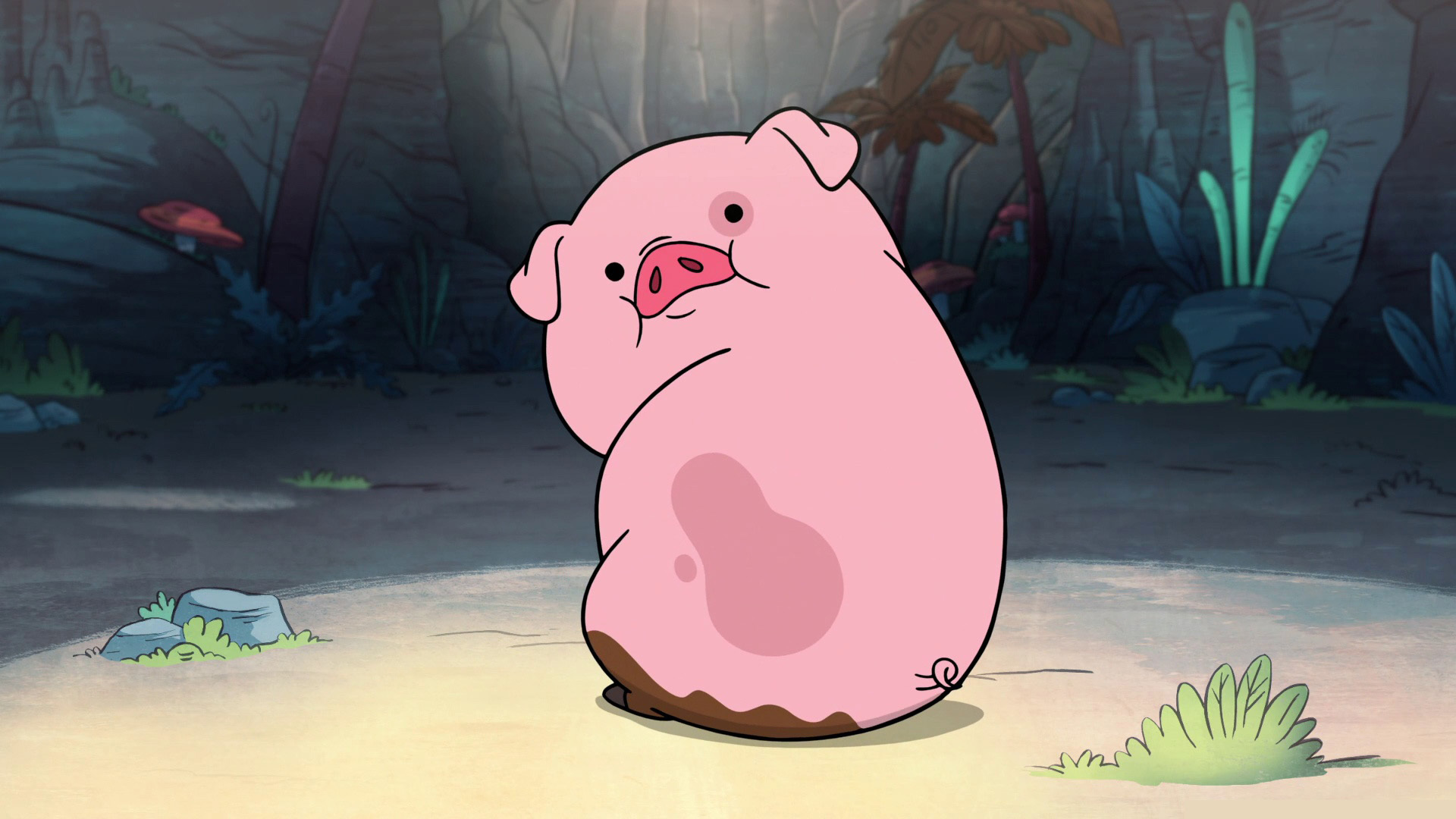 Wallpaper pink, pig, pig, Gravity Falls