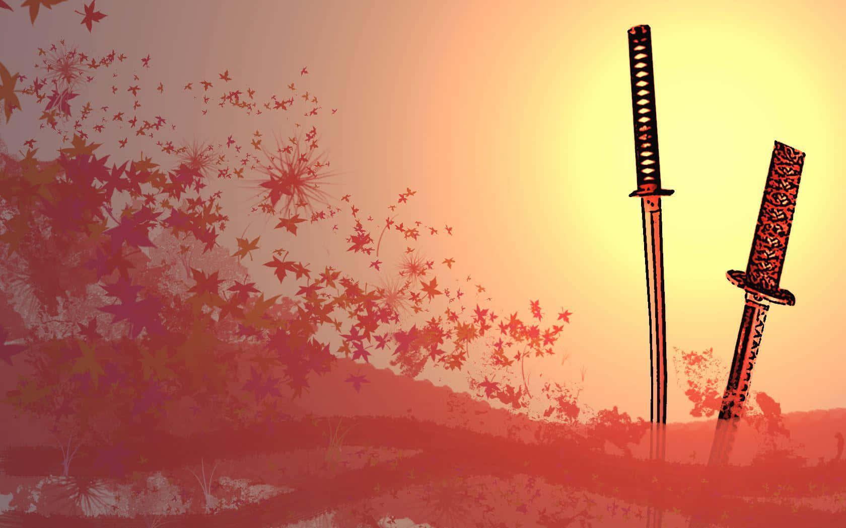 Download Elegant Samurai Sword On Stand